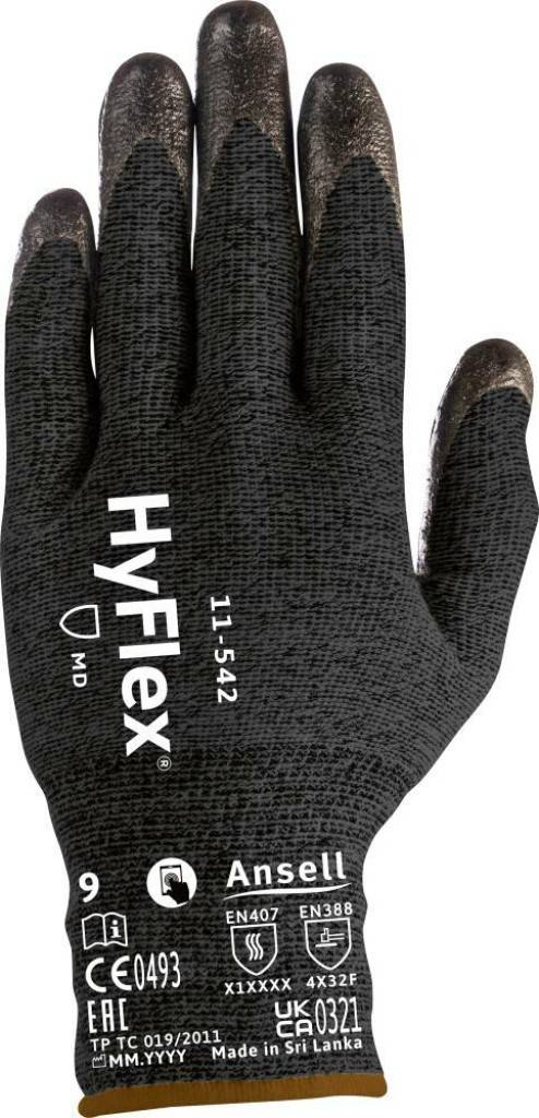 Schnittschutzhandschuh HyFlex 11-542Zulassung/Norm EN 3882016, EN 4202003 A12009, EN 4072004, kompatibel mit der REACH-VerordnungEigenschaften INT