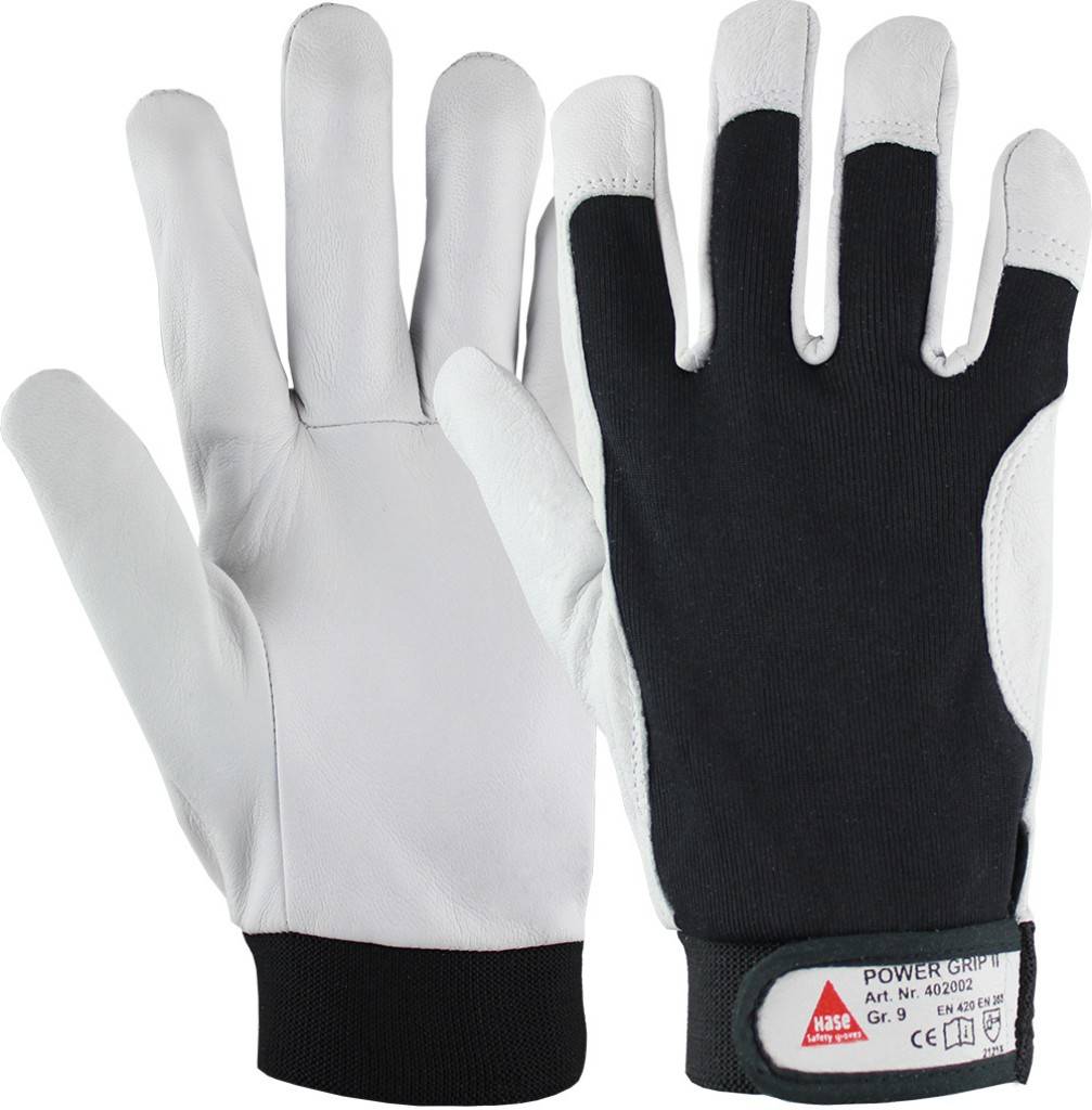 POWER GRIP II, Montagehandschuh aus ZiegennappalederGr. 7-12, Kat. II, EN 388POWER GRIP II, Montagehandschuh aus Ziegennappaleder, Gr