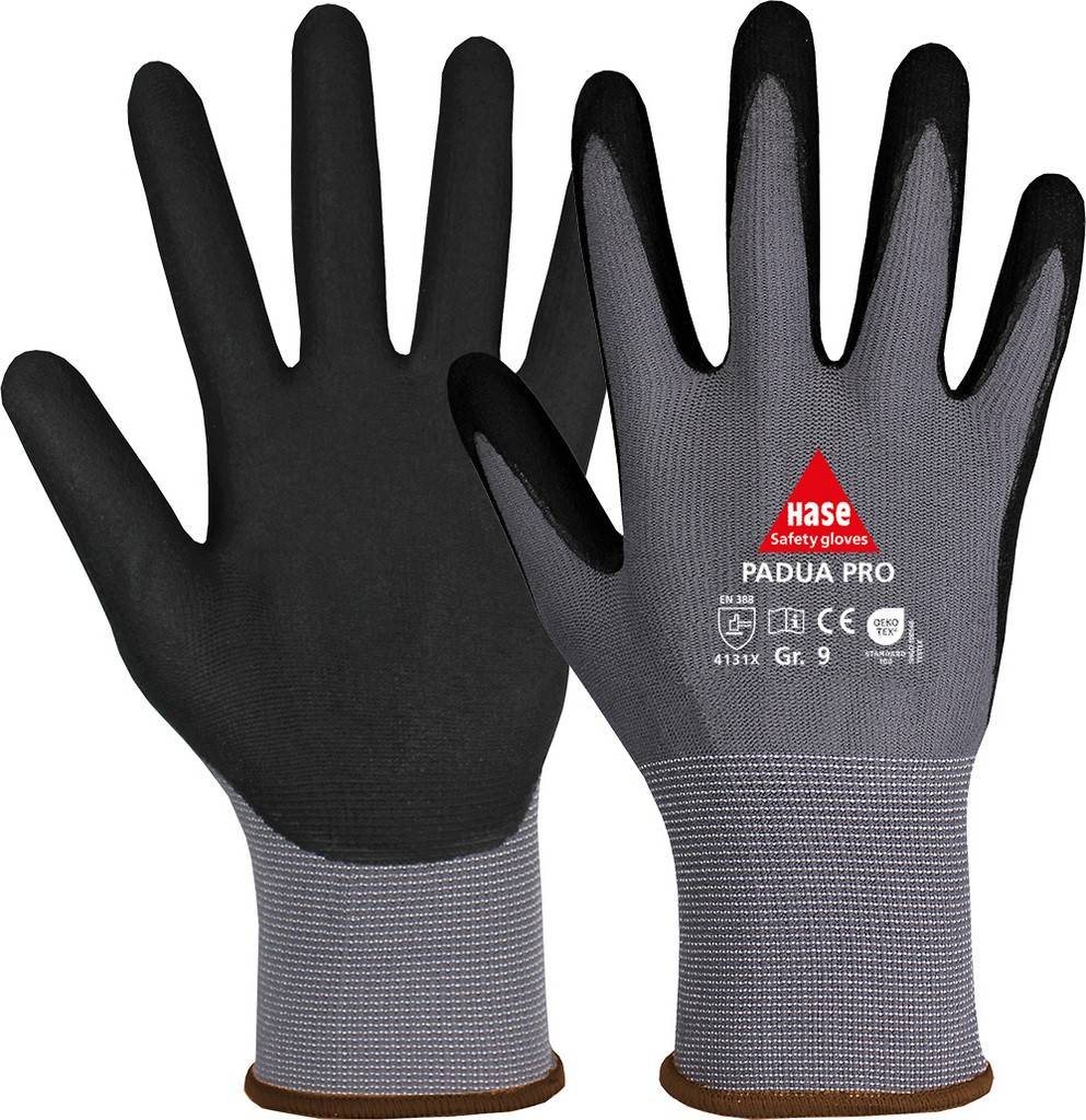 PADUA PRO, Montagehandschuh aus Nylon/Micro-NitrilschaumGr. 6-11, Kat. II, EN 388, OEKO-TEXPADUA PRO, Montagehandschuh aus Nylon/Micro-Nitrilschaum