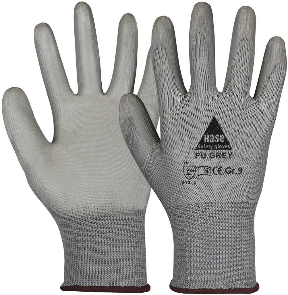PU GREY, Montagehandschuh aus Polyester/PUGr. 6-11, Kat. II, EN 388PU GREY, Montagehandschuh aus Polyester/PU, Gr. 10Montagehandschuh aus Polyester