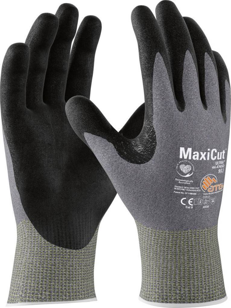 Schnittschutzhandschuh MaxiCut Ultra� DZulassung/NormEN 3882016 A12018Eigenschaften Hohe Passform Verstärkte Daumenbeuge Hohe Abriebfesti