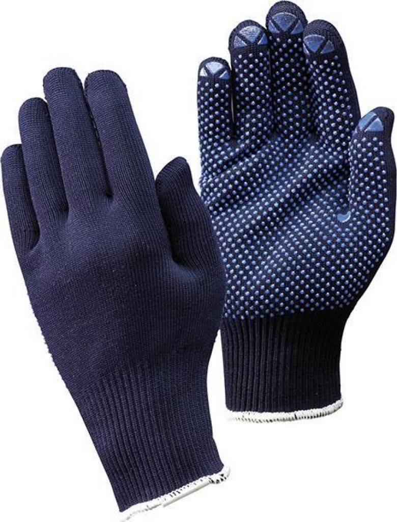 Strickhandschuh PackerZulassung/NormEN 388, EN 420Eigenschaften Nahtlos Einseitig rote Punktbenoppung Beidseitig tragbar SB-verpackt mit R