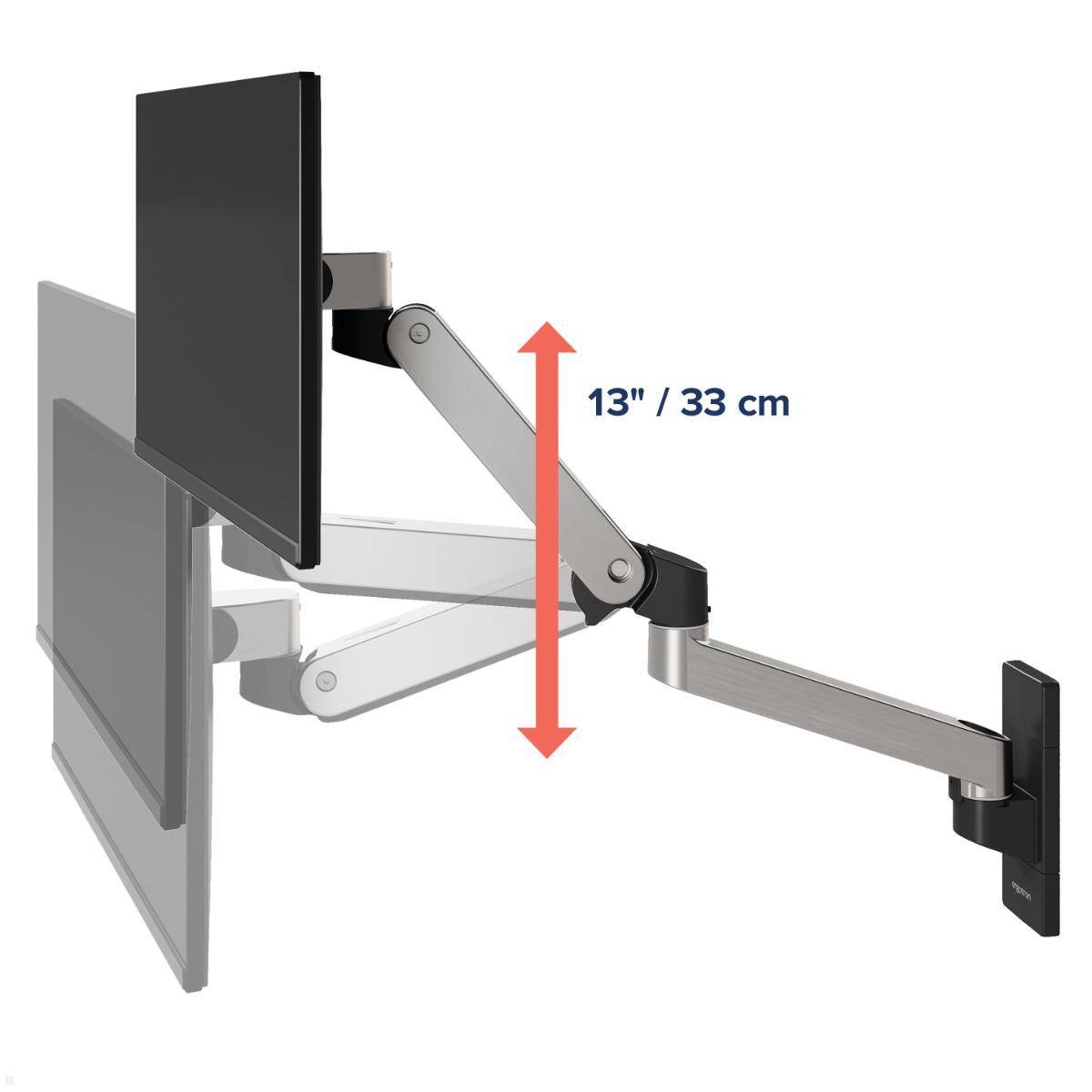 Ergotron LX Pro Monitor Wandhalterung schwenkbar bis 34 Zoll, Aluminium (45-683-...