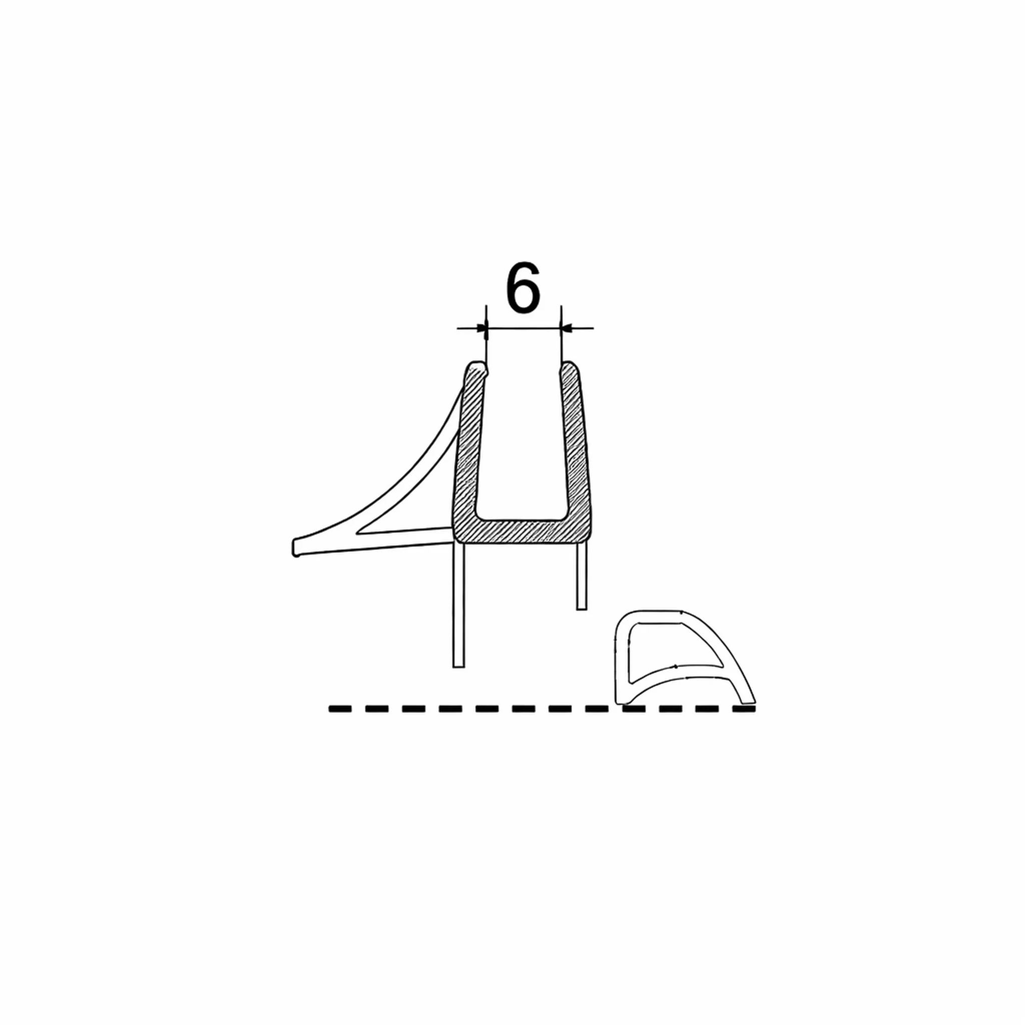 Duka Standard Abtropfdichtung GUMC192-1, Stange mit 100cm, 1 Stk.