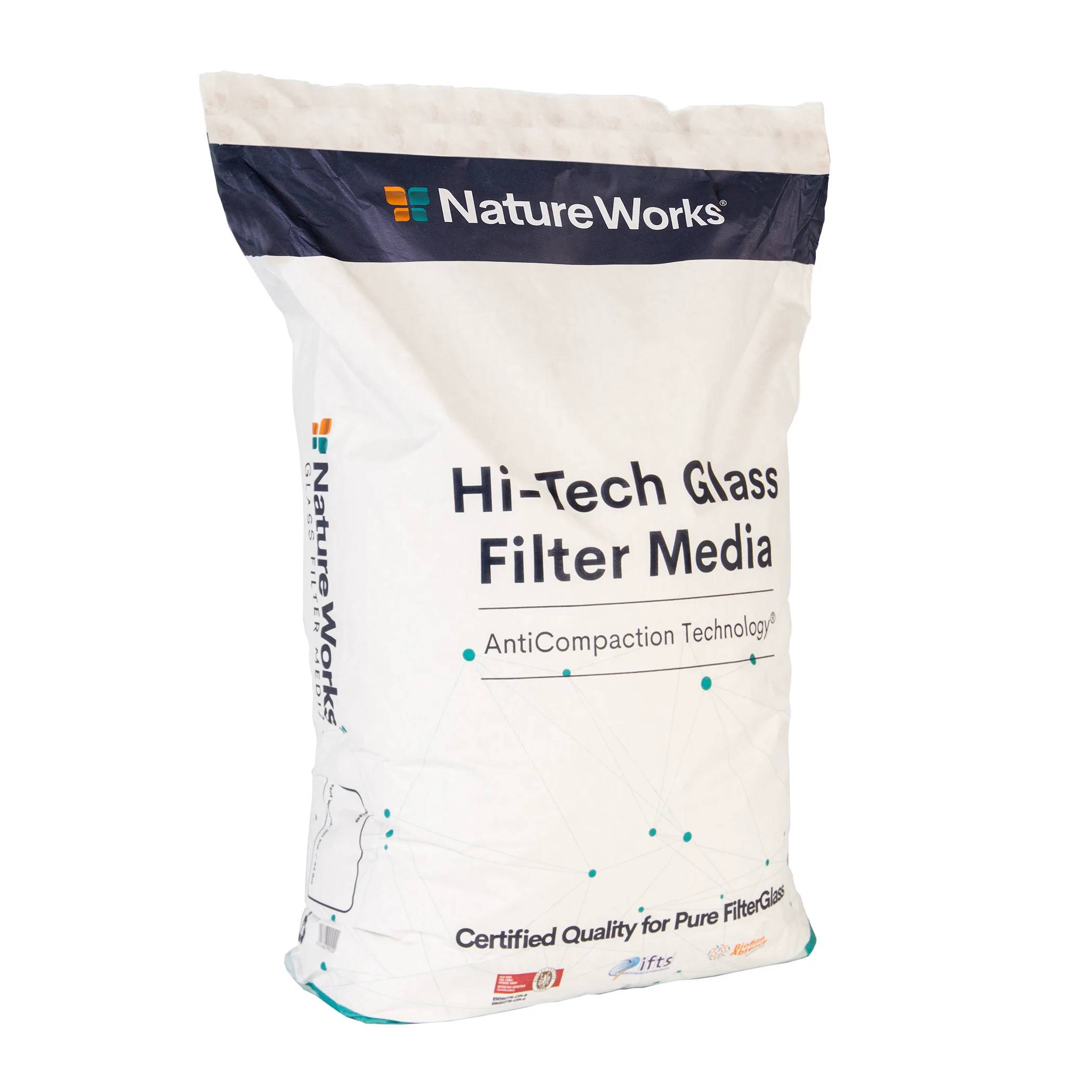 Sack mit Natur Works Hi-Tech Glassfilter-Medien mit 
