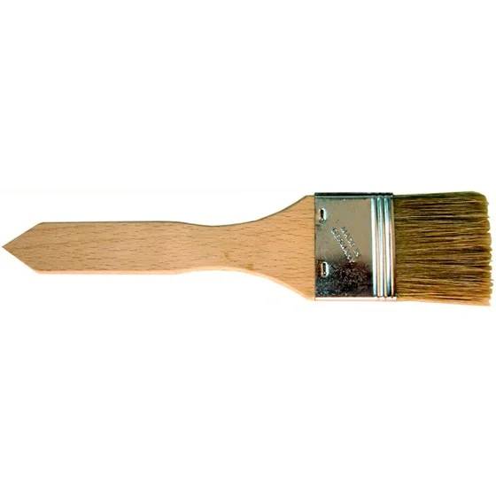 Georg Fischer Flachpinsel 1" für d40-63, Holzgriff, Naturborsten, hellbraun, 1 Stk.