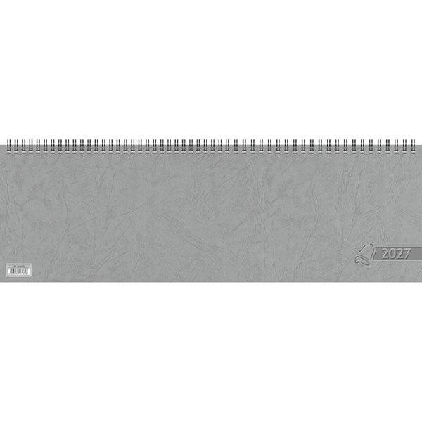 Querkalender 42x13,7cm 1 Woche/2 Seiten grau Kalendarium 2027