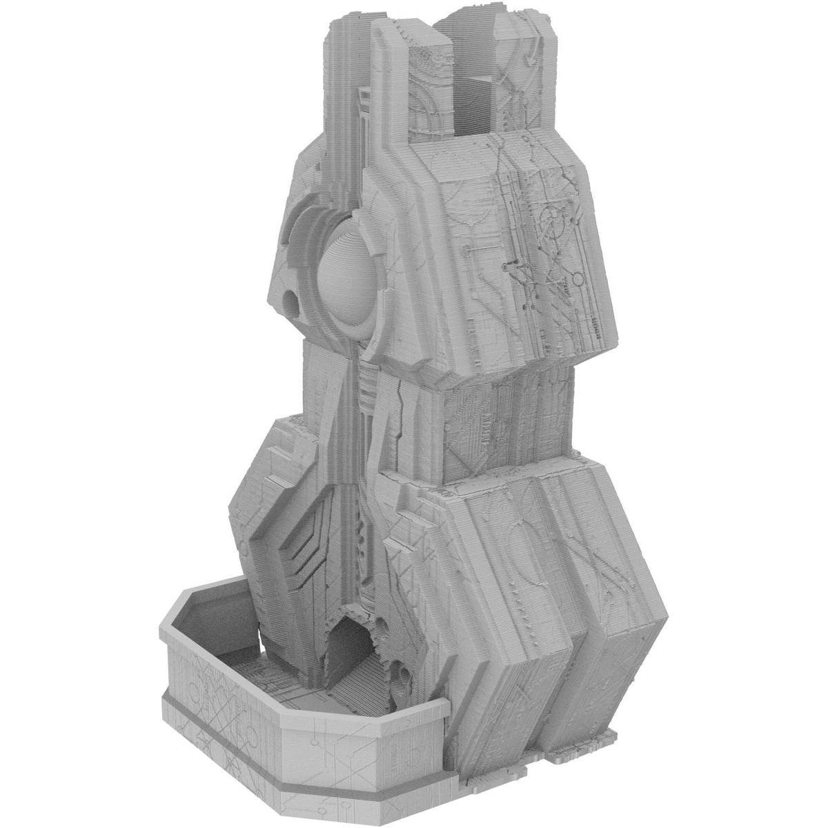 FH5538 - Fates End Dice Tower: Obelisk, grau