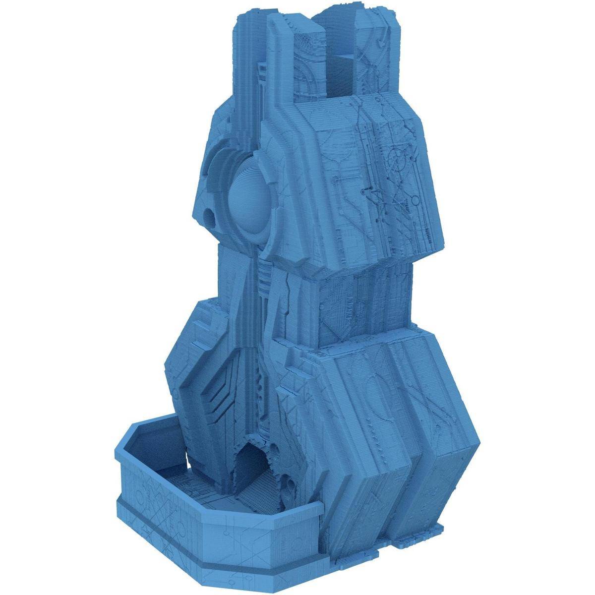 FH5537 - Fates End Dice Tower: Obelisk, himmelblau