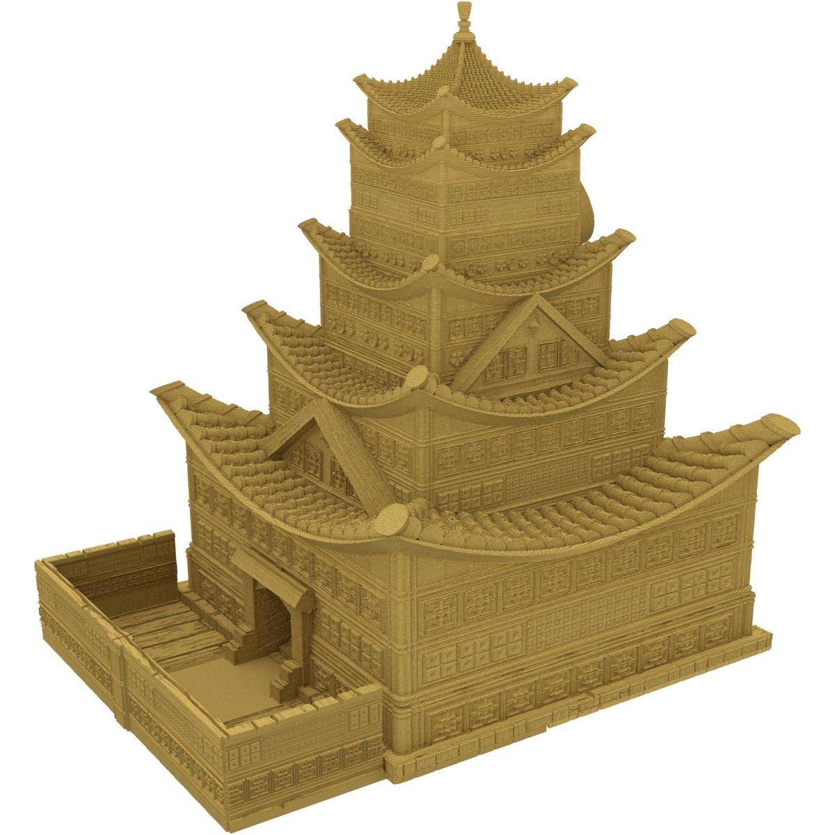 FH5509 - Fates End Dice Tower: Pagoda, gold