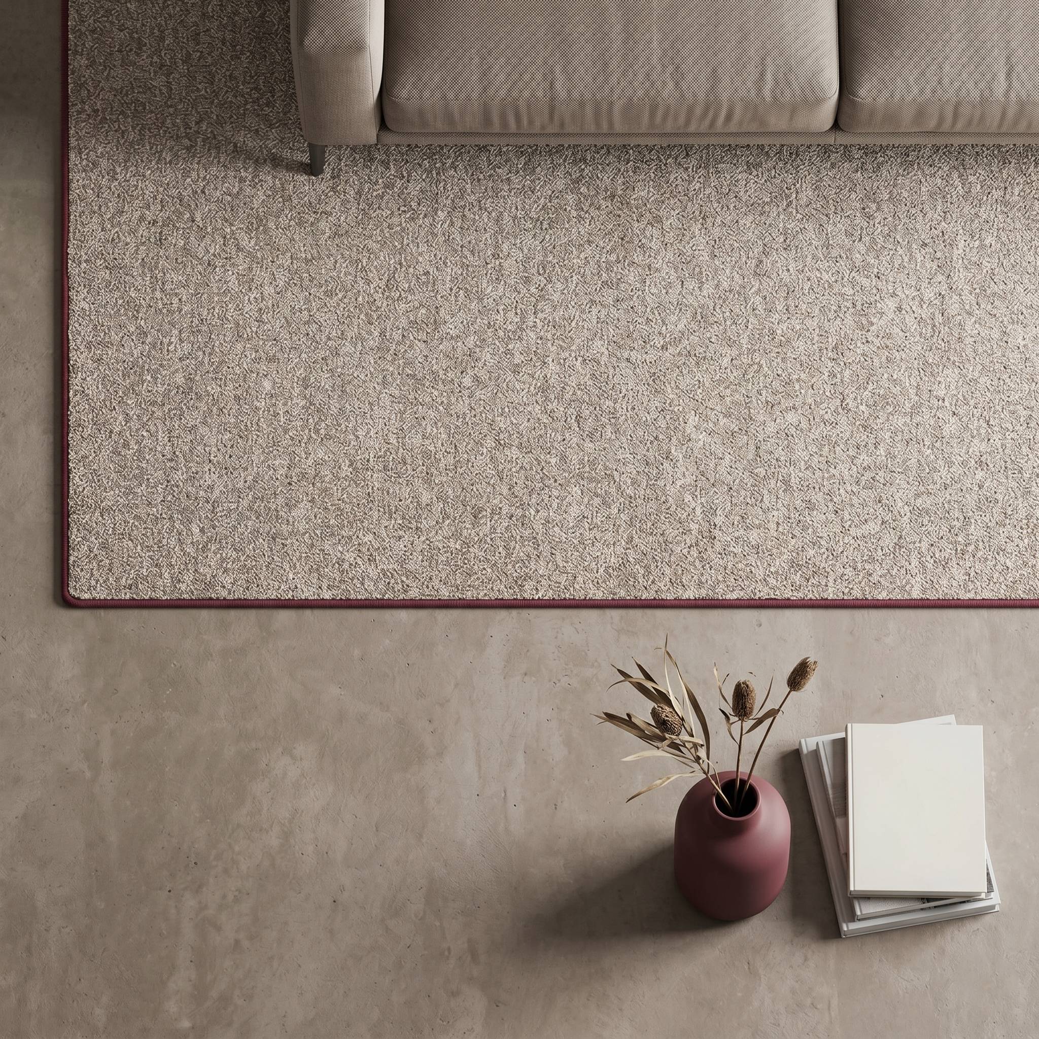 FLOORDIREKT Teppich-Läufer London – Pflegeleichter Schlingenfloor – Modernes Design – Hellbraun – 200 x 250 cm
