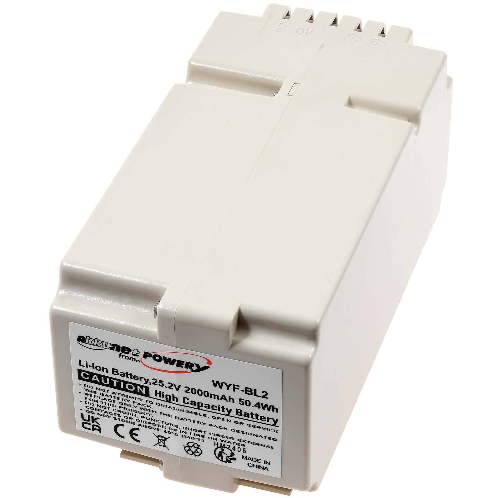 Powery Akku für Mähroboter Yard Force Classic 500B, 25,2V, Li-Ion