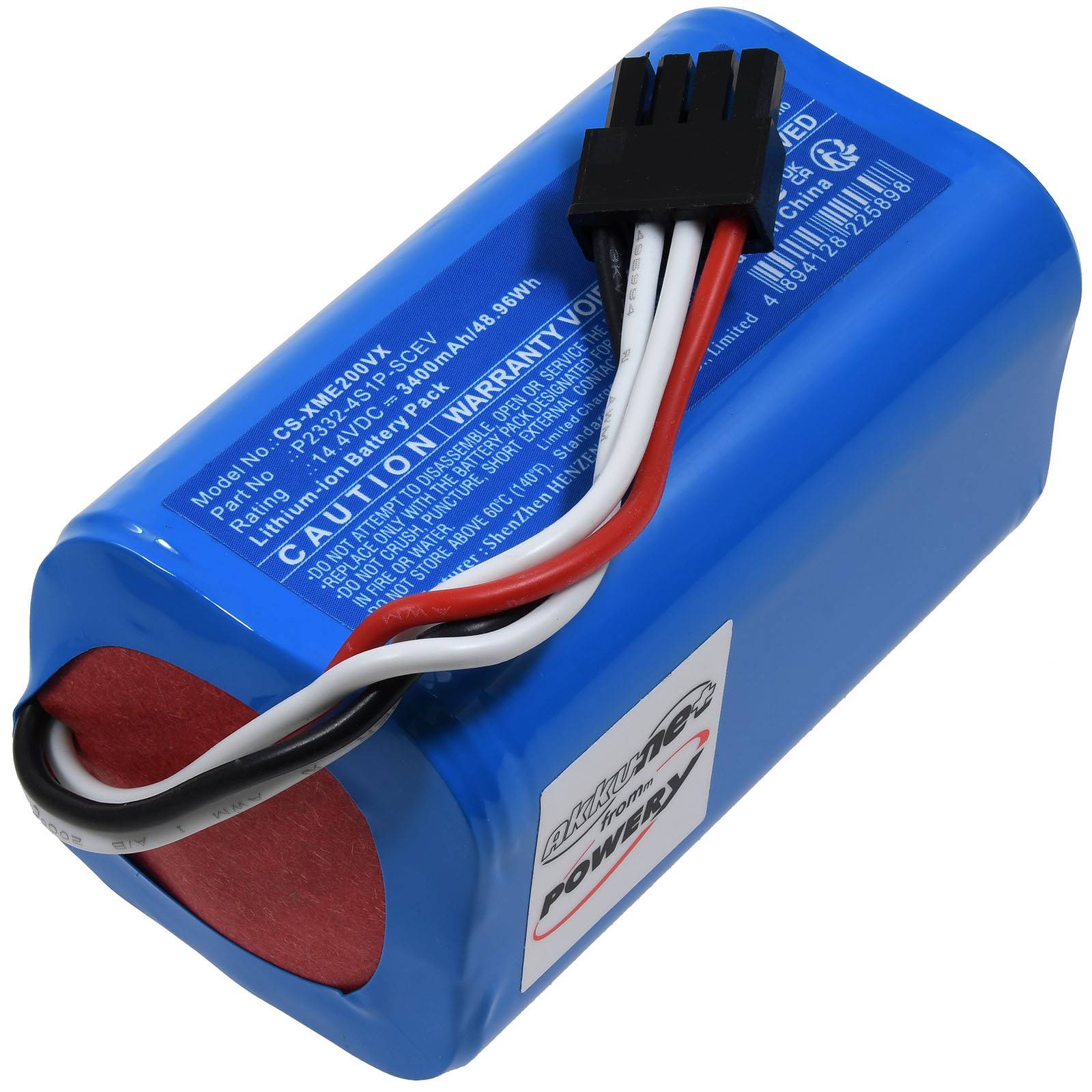 Powery Akku passend für Xiaomi S20 D106 BHR8629EU Saugroboter Typ P2332-4S1P-SCEV, 14,4V, Li-Ion