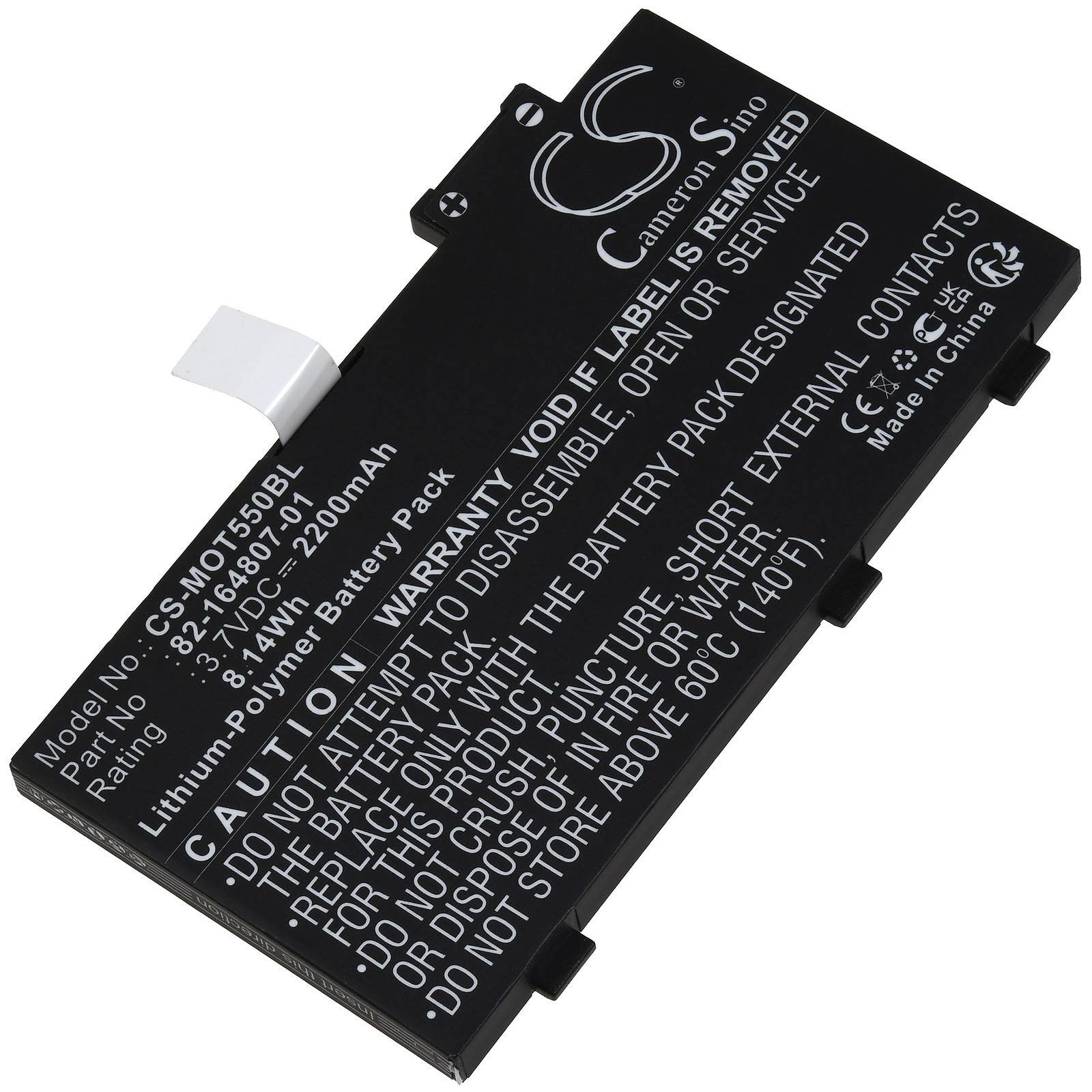 Powery Akku kompatibel mit Motorola Typ BTRY-TC55-44MA1-01, 3,7V, Li-Polymer
