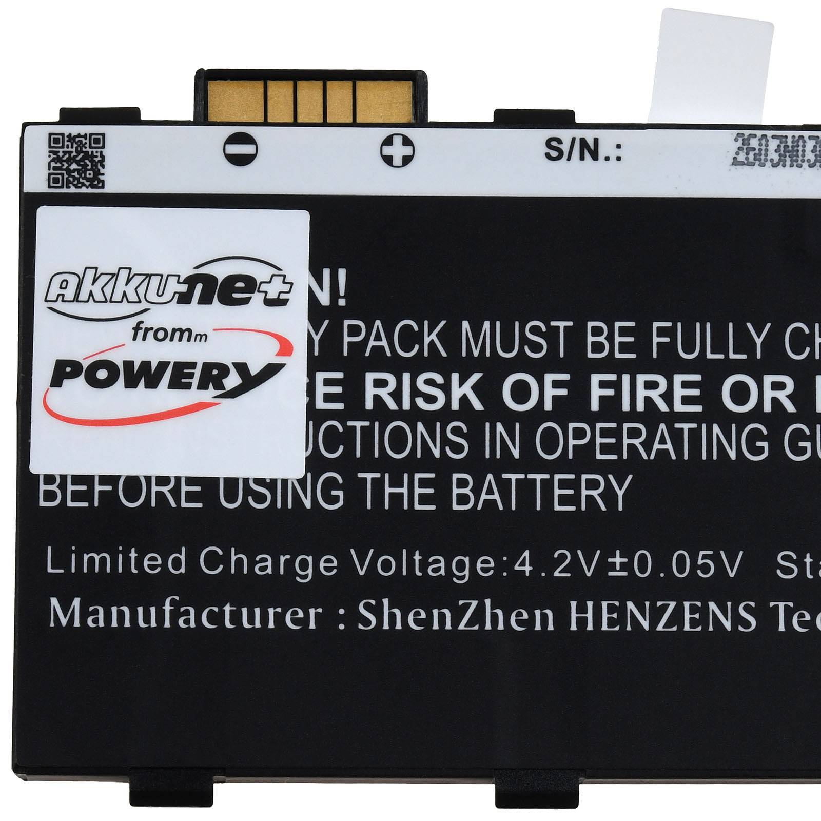 Powery Akku kompatibel mit Motorola Typ BTRY-TC55-44MA1-01, 3,7V, Li-Polymer