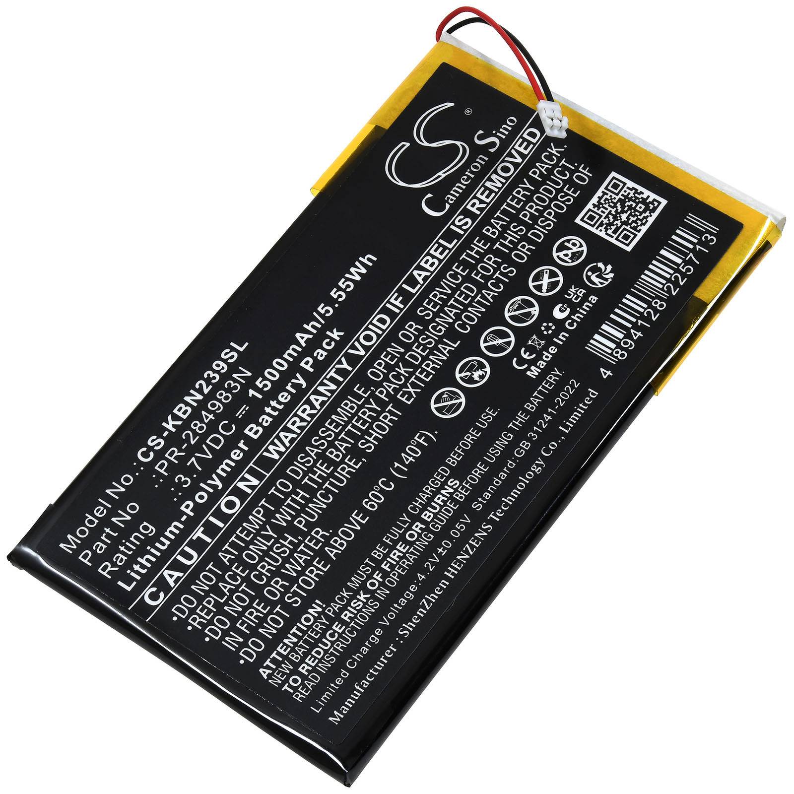 Powery Akku passend für Kobo Clara HD N249 Clara HD N239 E-Book Reader Typ PR-284983N, 3,7V, Li-Polymer