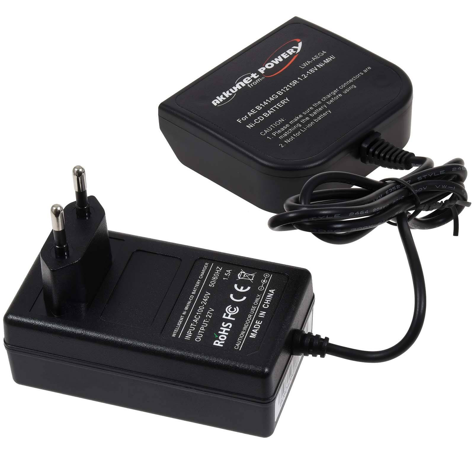 Powery Ladegerät für AEG Typ 493541679 NiMH NiCd, 18V