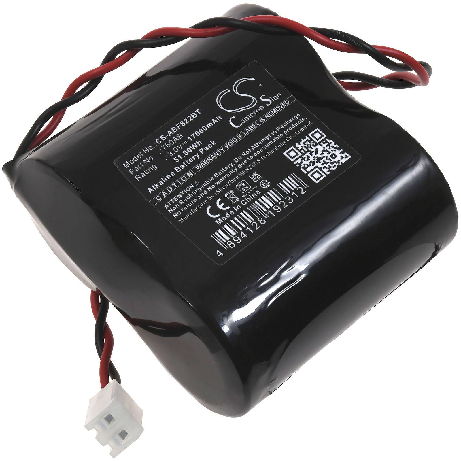 Powery Batterie für Abus FU2986 Secvest 2WAY Sirene, 3V, Alkaline