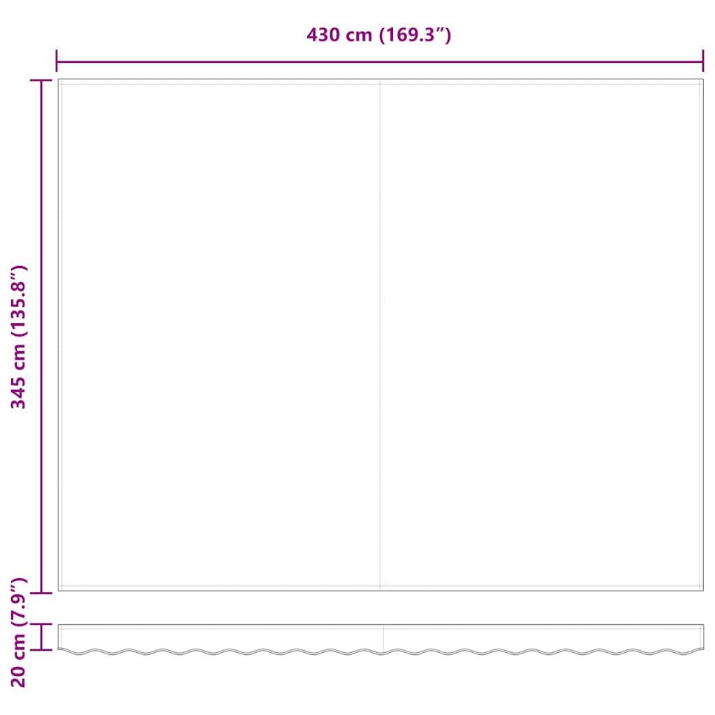 vidaXL Markise Mehrfarbig 450 x 350 x 165 cm Polyester