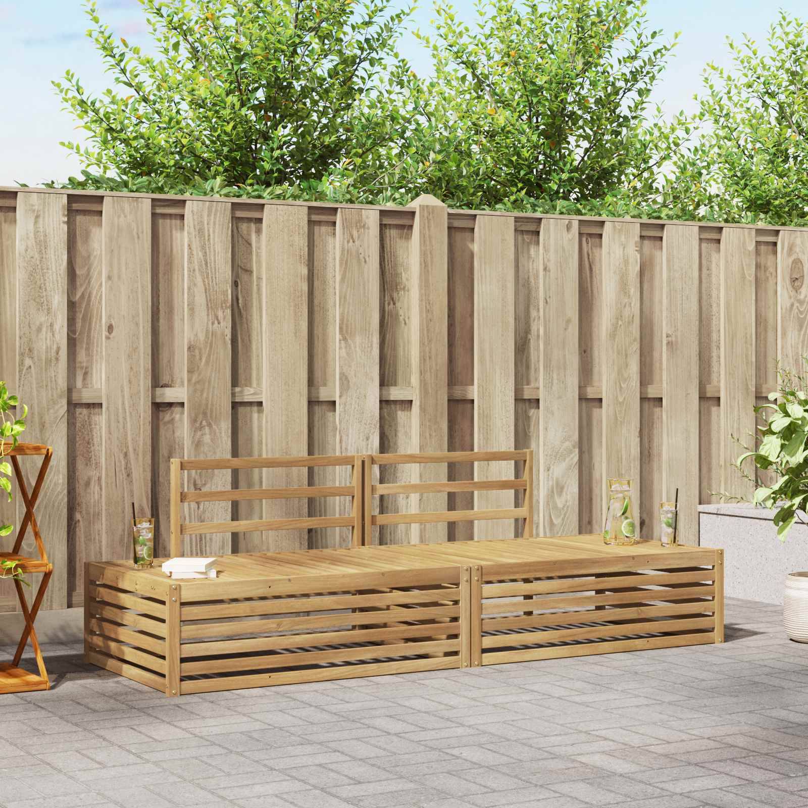 vidaXL Outdoor-Sofagarnitur 3 Stück