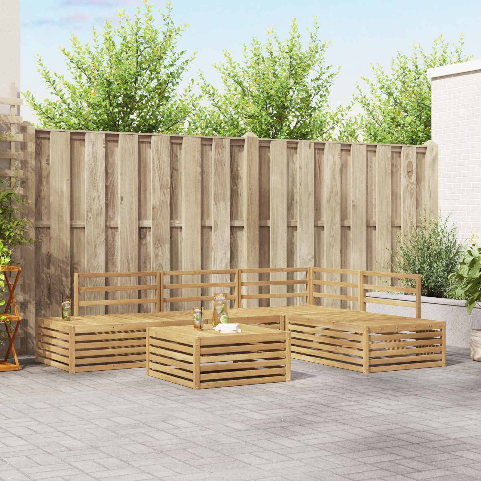 vidaXL Outdoor-Sofagarnitur 6 Stück