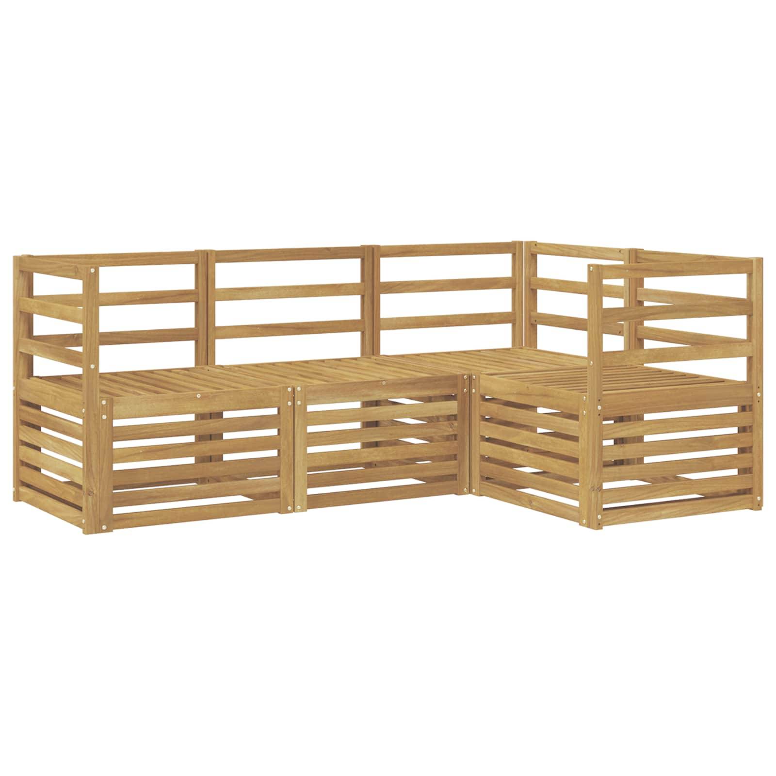 vidaXL Sofagarnituren 4 pcs Weiß 185,5 x 126,5 x 73 cm