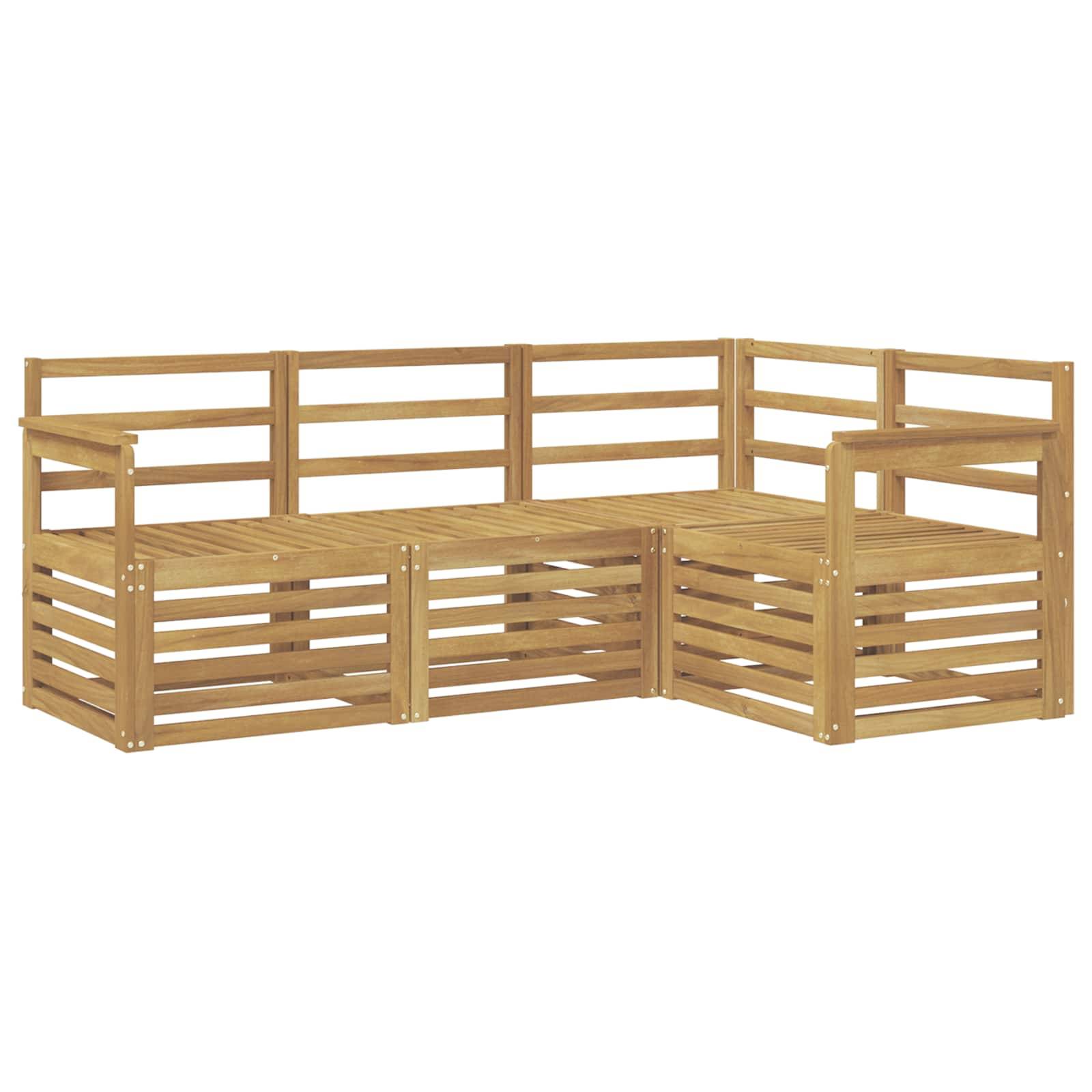 vidaXL Sofagarnituren 4 pcs Weiß 187,5 x 128,5 x 73 cm