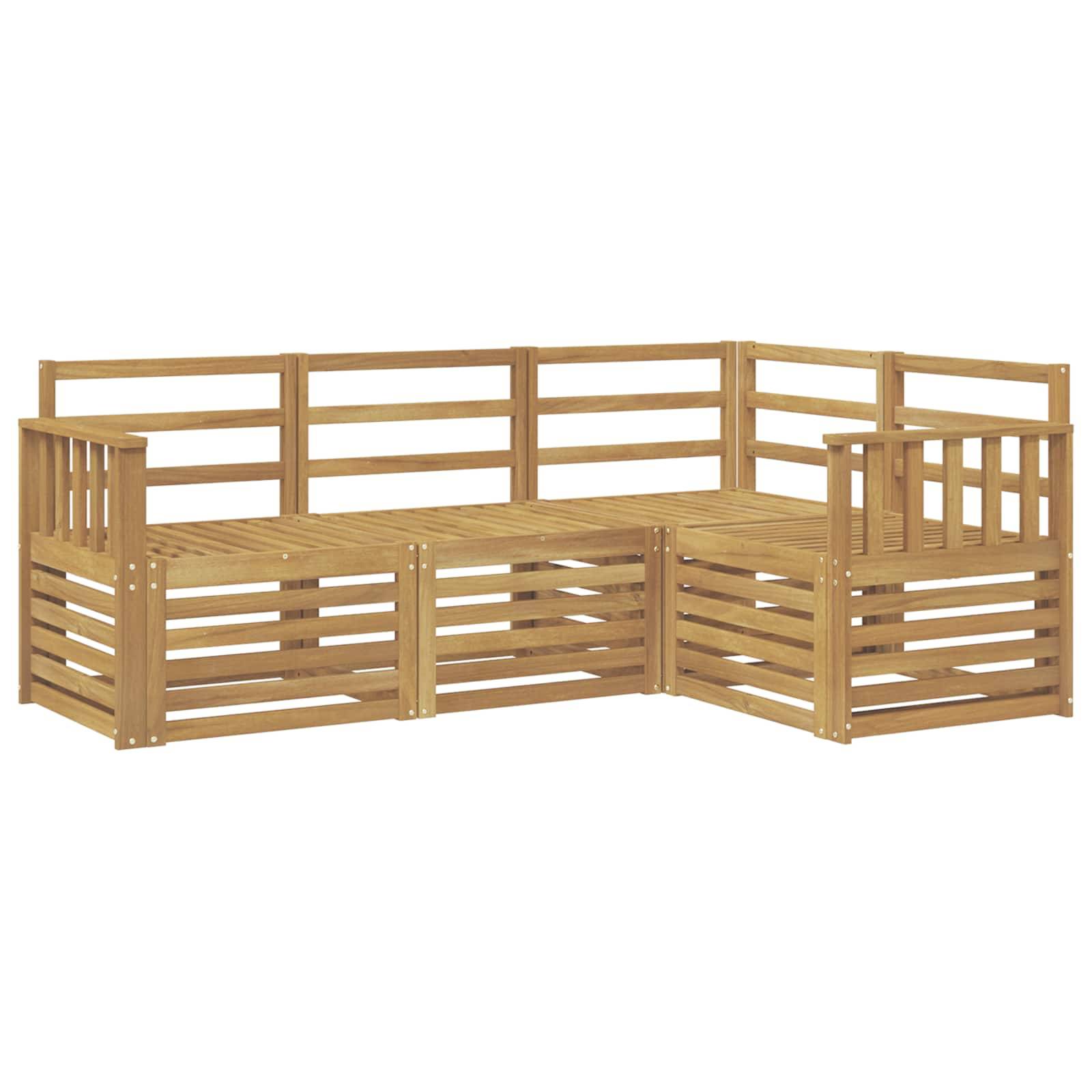 vidaXL Sofagarnituren 4 pcs Weiß 187,5 x 128,5 x 73 cm