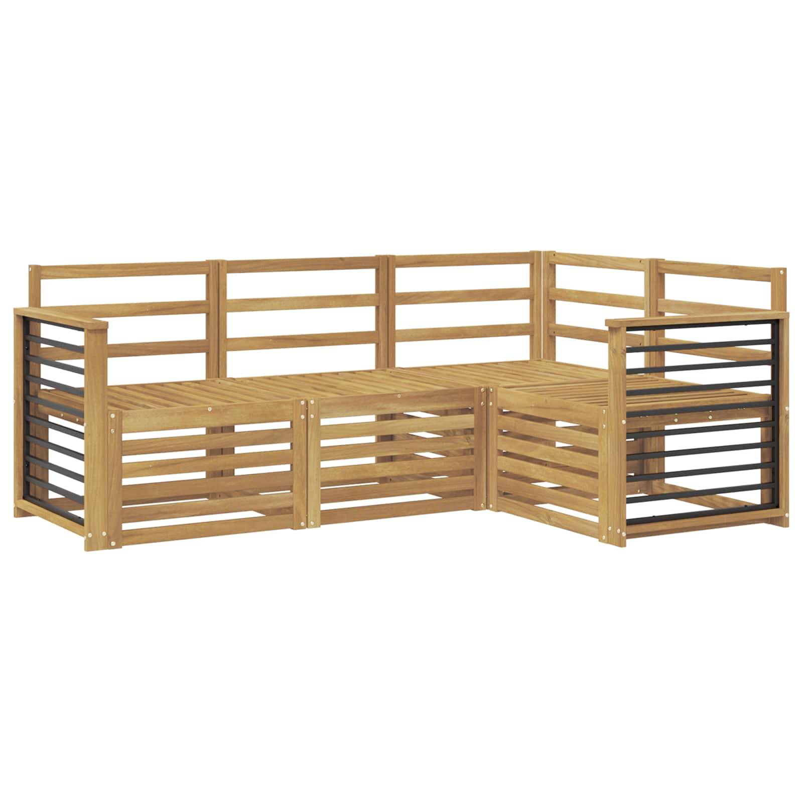 vidaXL Sofagarnituren 4 pcs Weiß 187,5 x 128,5 x 73 cm
