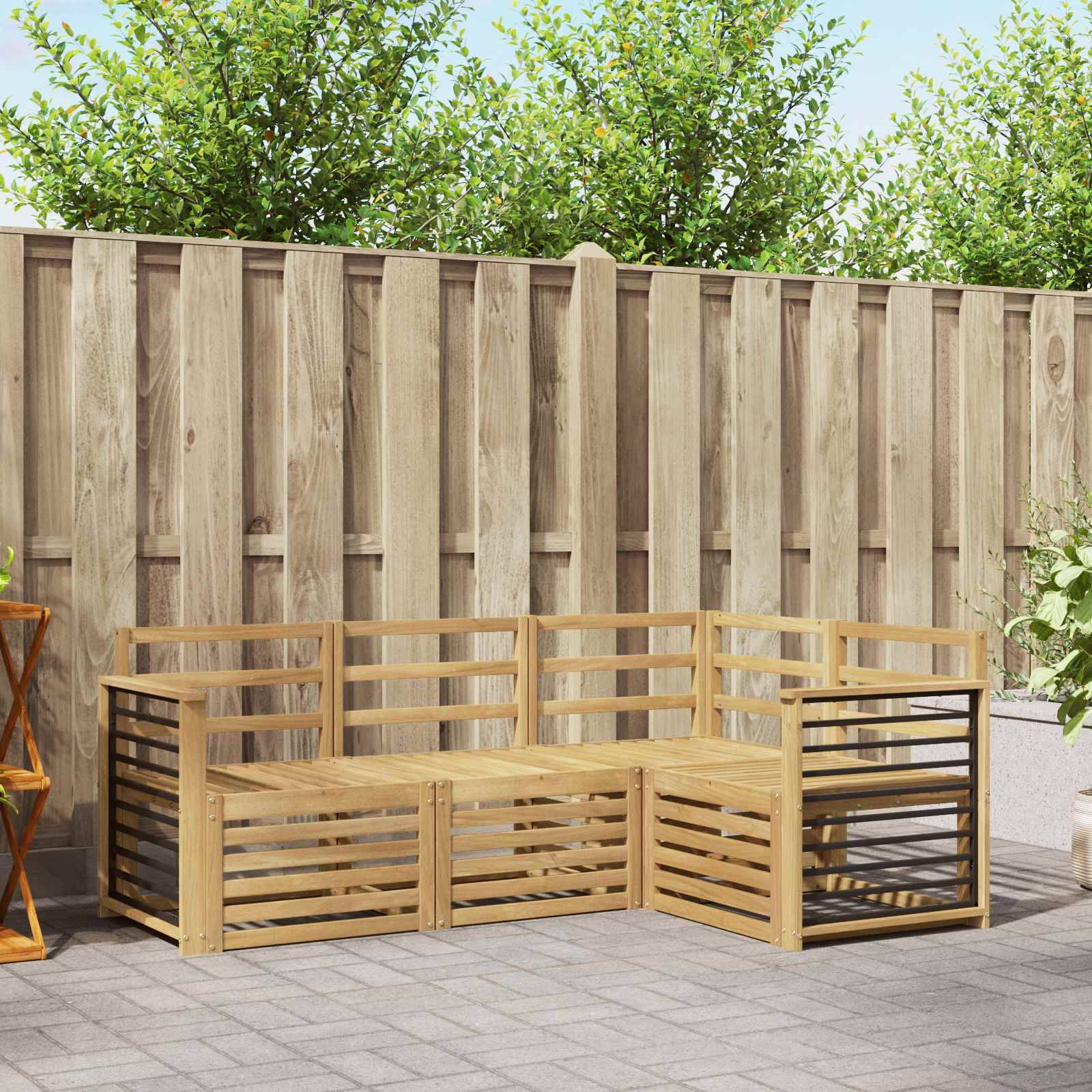 vidaXL Sofagarnituren 4 pcs Weiß 187,5 x 128,5 x 73 cm