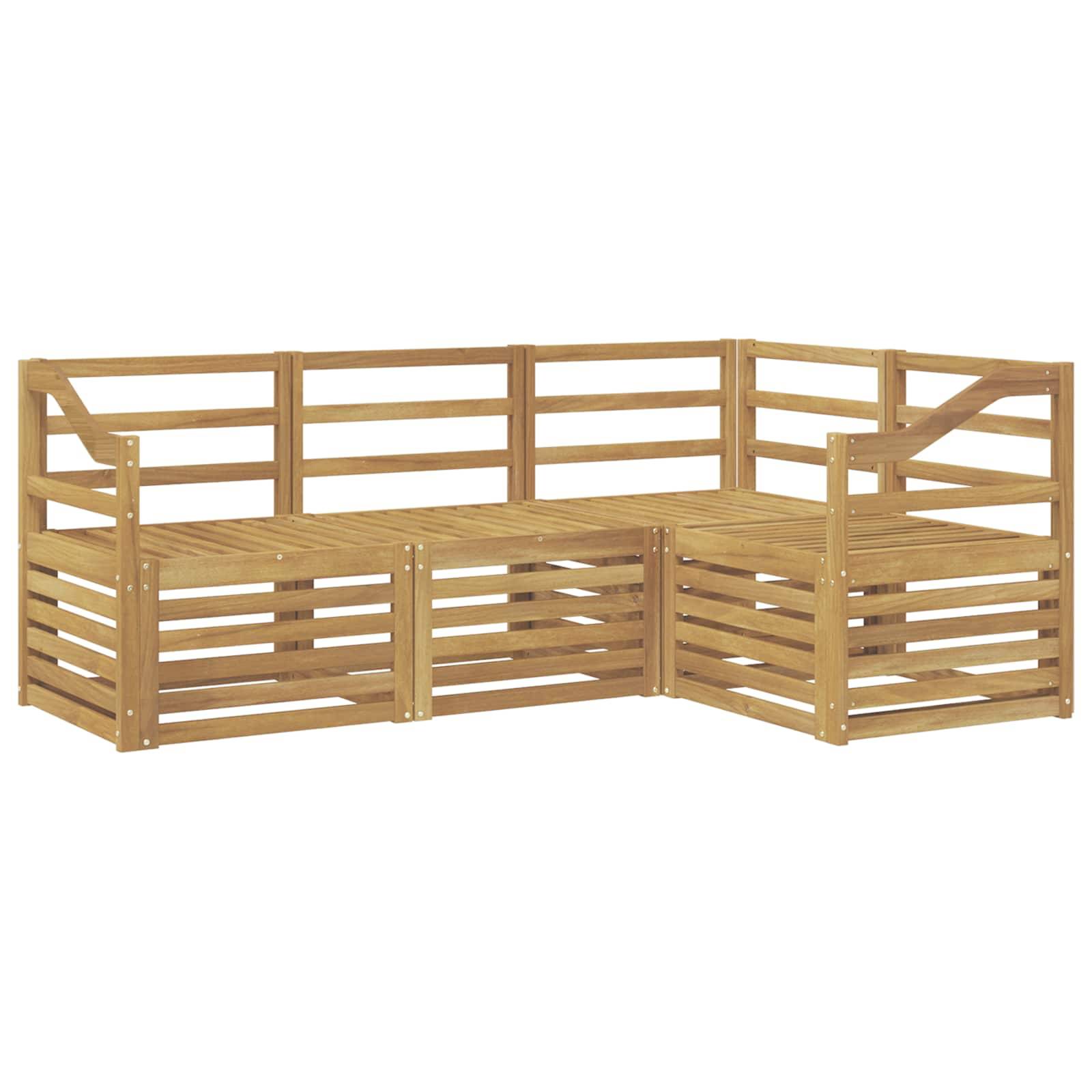 vidaXL Sofagarnituren 4 pcs Weiß 185,5 x 126,5 x 73 cm