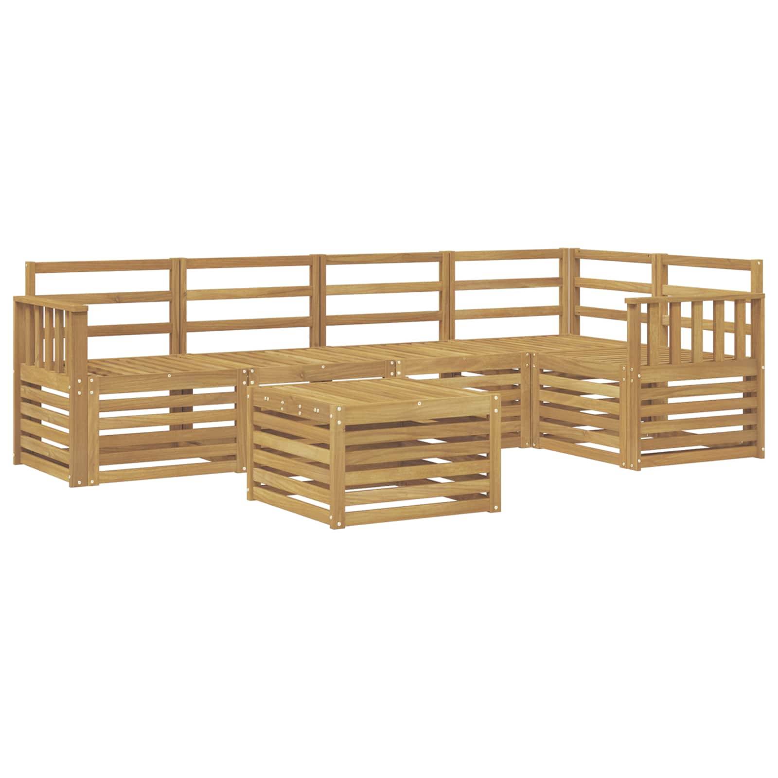 vidaXL Outdoor-Sofagarnitur 6 pcs Weiß 59 x 59 x 37 cm