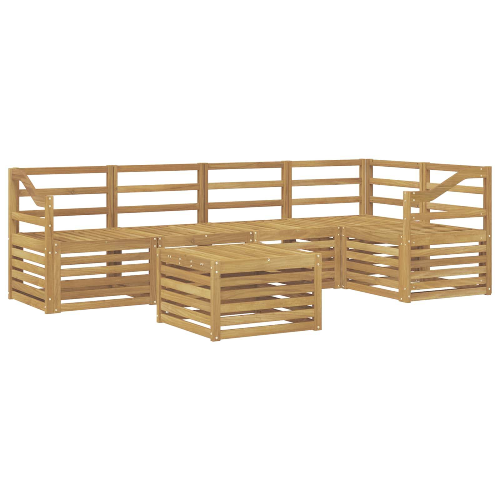 vidaXL Outdoor-Sofagarnitur 6 pcs Weiß 59 x 59 x 37 cm