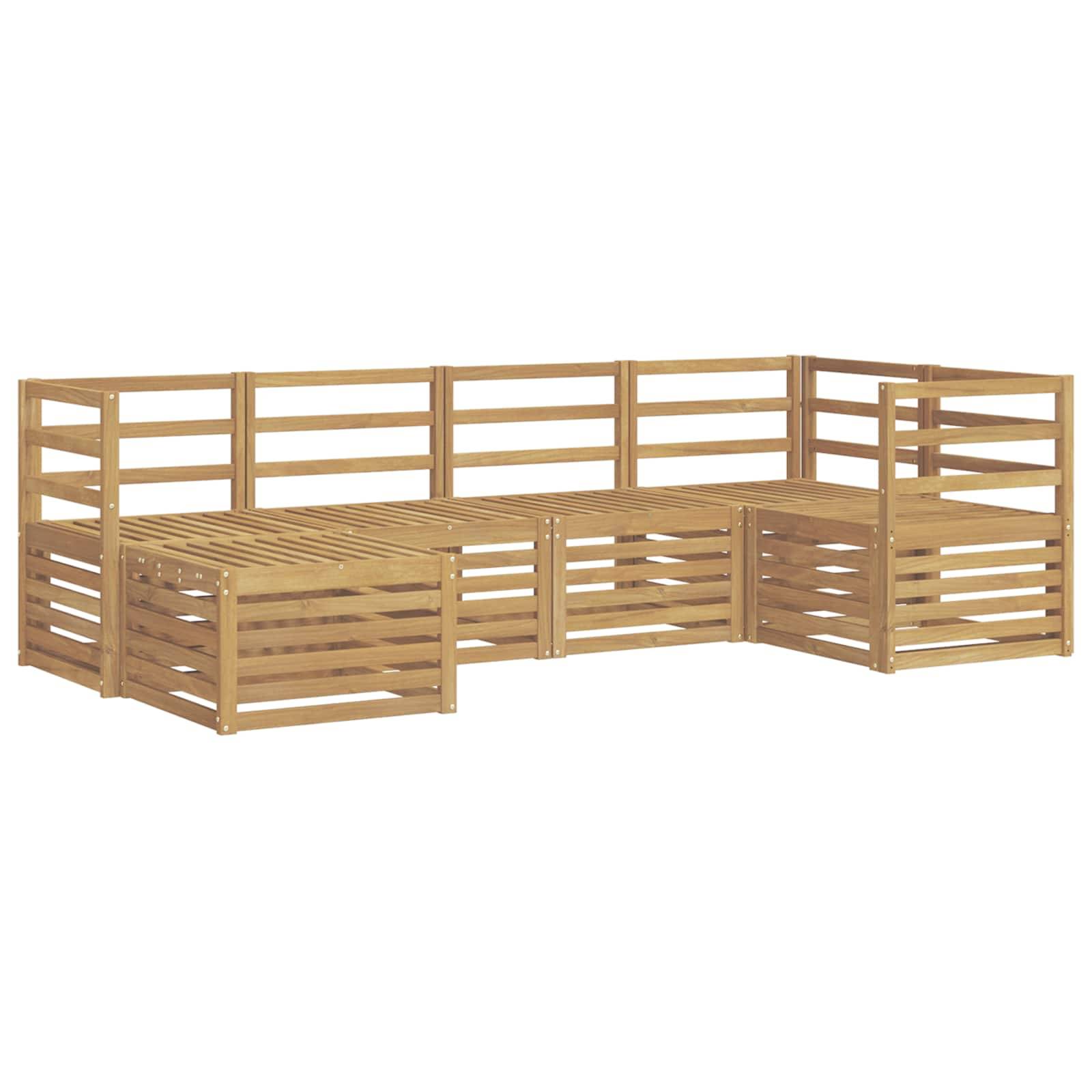 vidaXL Outdoor-Sofagarnitur 6 pcs Weiß Polyester