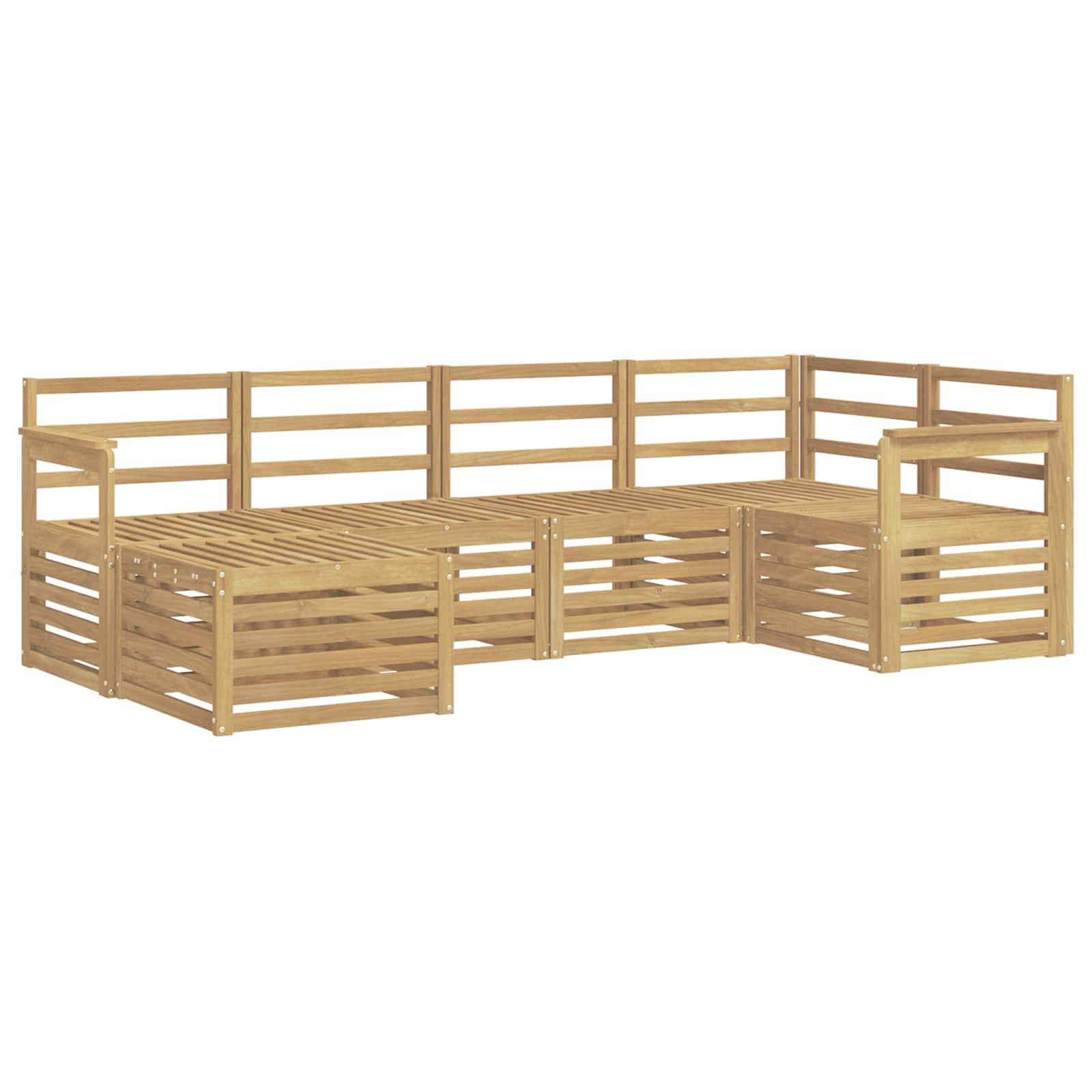 vidaXL Outdoor-Sofagarnitur 6 pcs Weiß Polyester