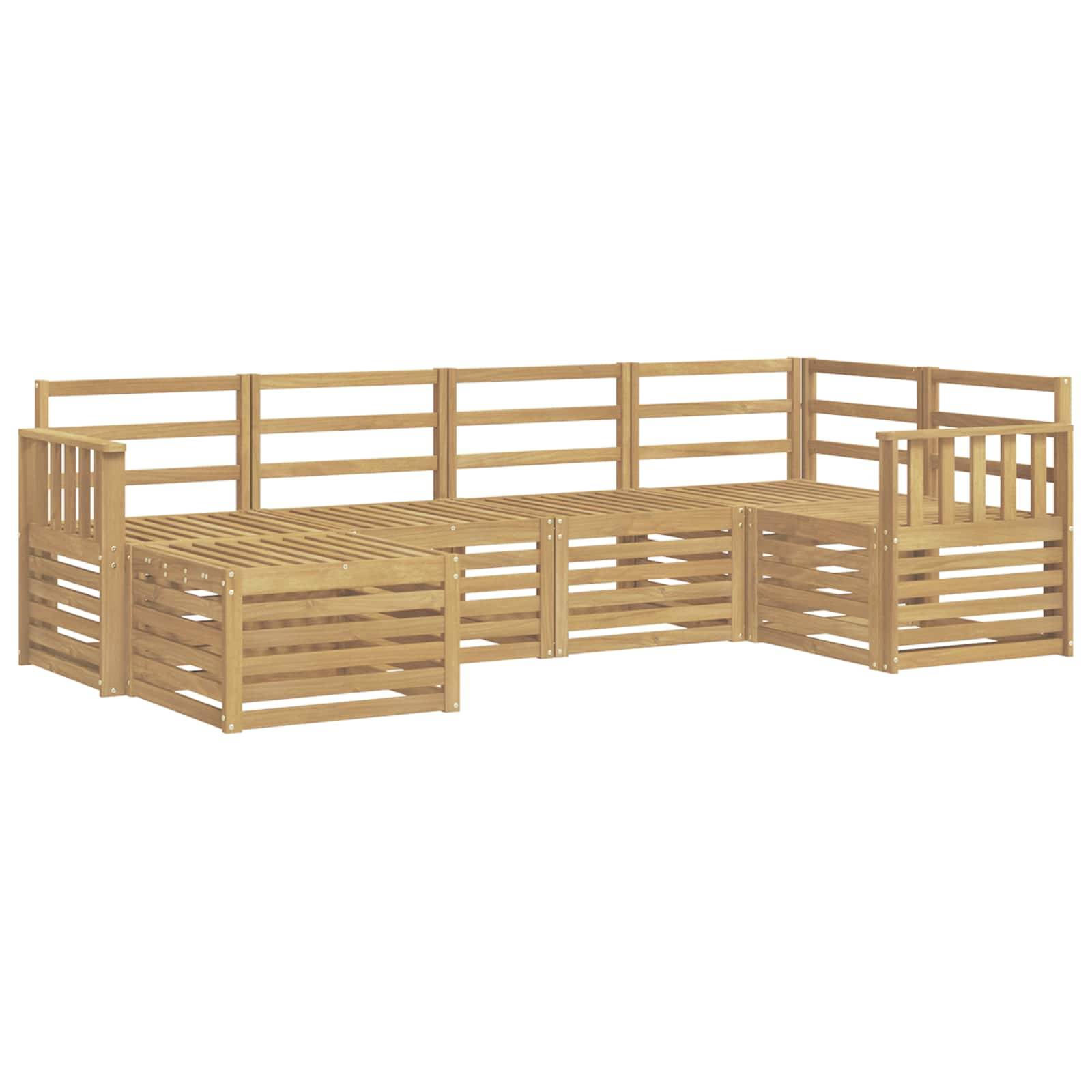 vidaXL Outdoor-Sofagarnitur 6 pcs Weiß Polyester