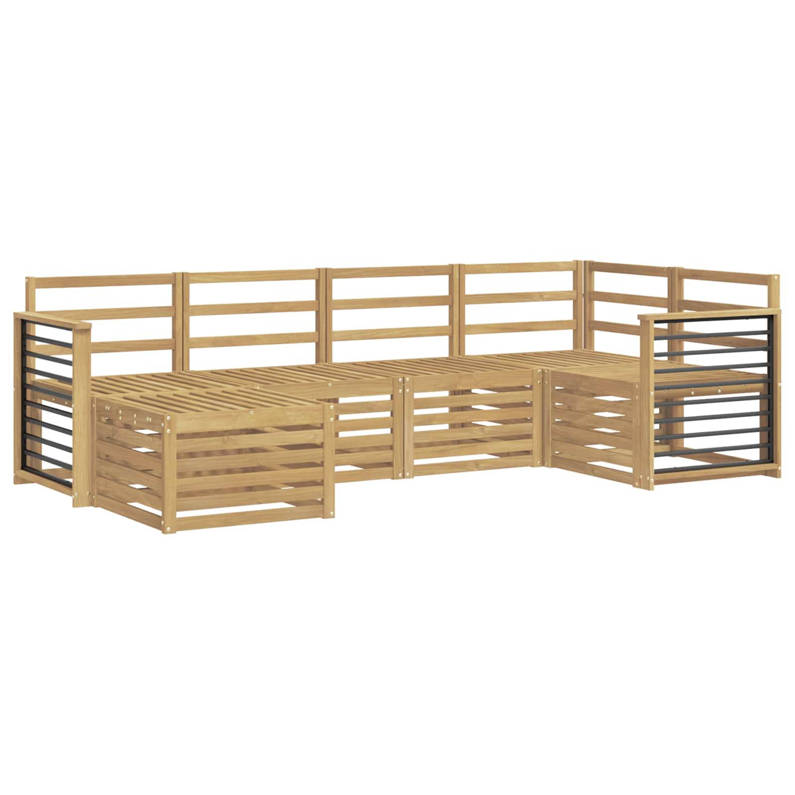 vidaXL Outdoor-Sofagarnitur 6 pcs Weiß Polyester
