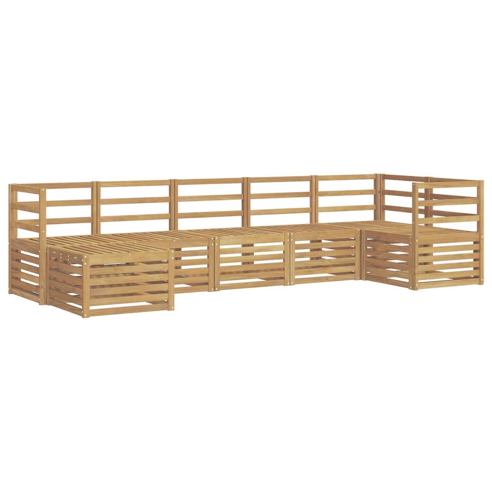 vidaXL Outdoor-Sofagarnitur 7 pcs Weiß
