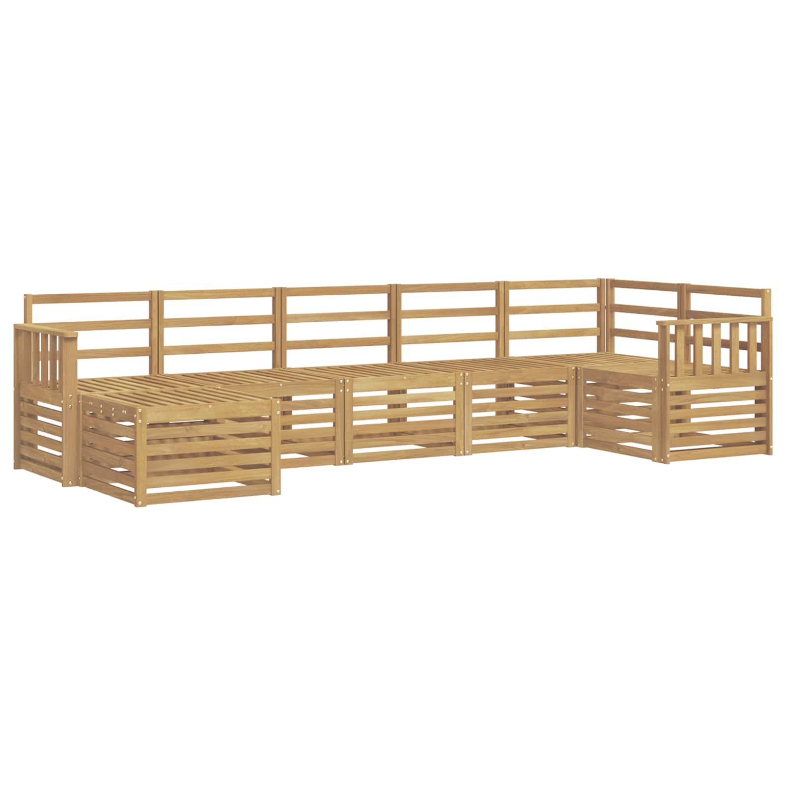 vidaXL Outdoor-Sofagarnitur 7 pcs Weiß