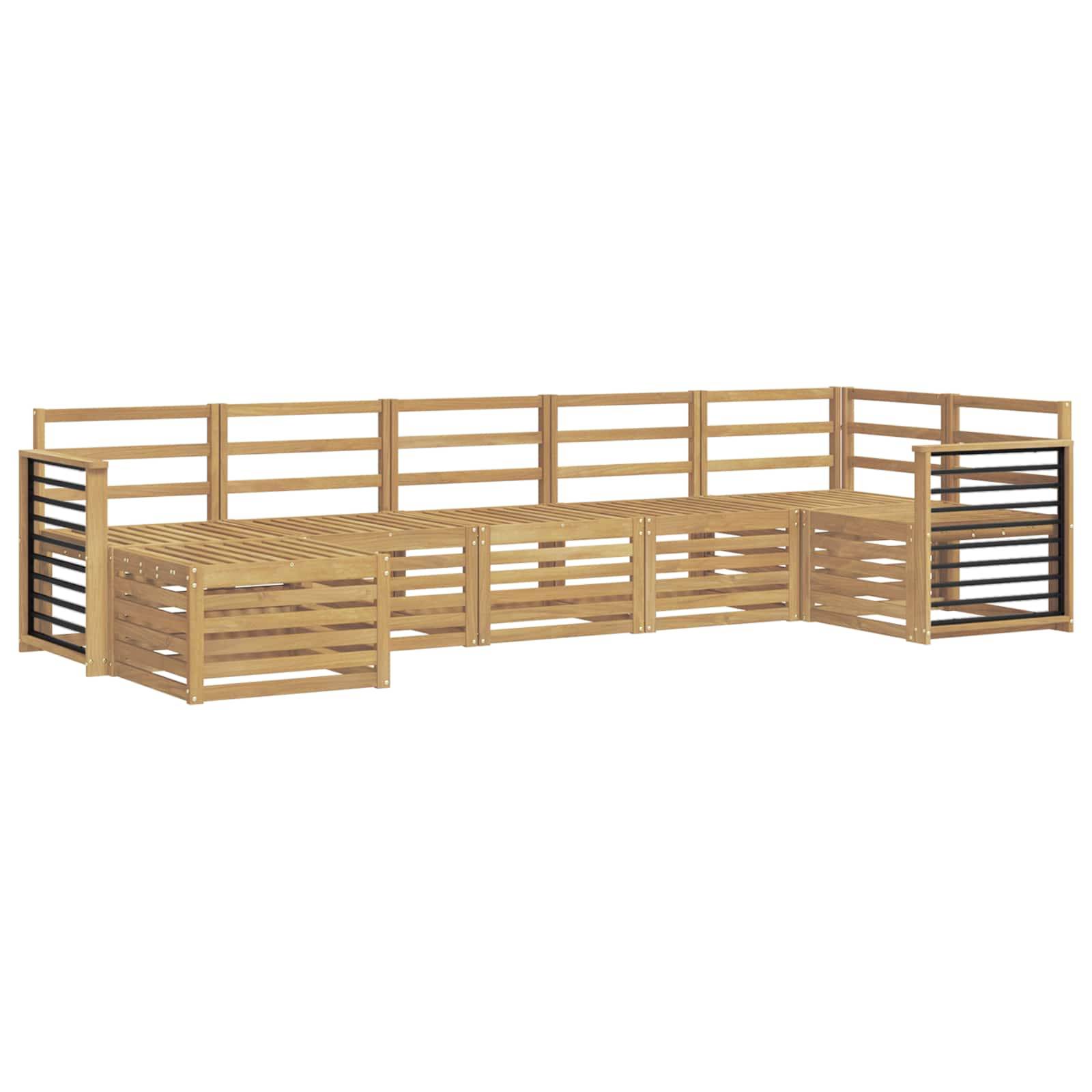 vidaXL Outdoor-Sofagarnitur 7 pcs Weiß