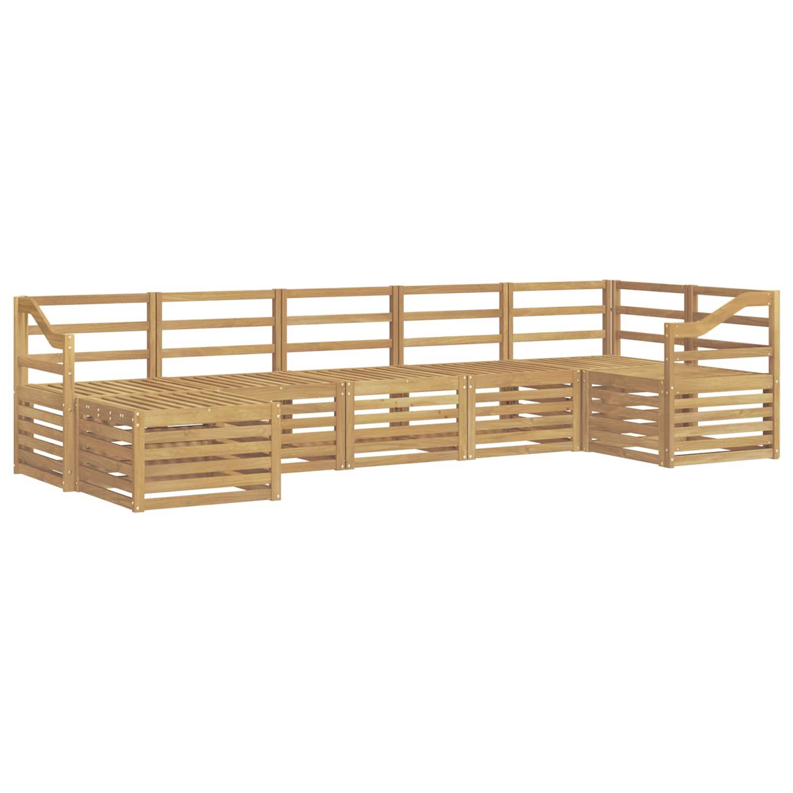 vidaXL Outdoor-Sofagarnitur 7 pcs Weiß