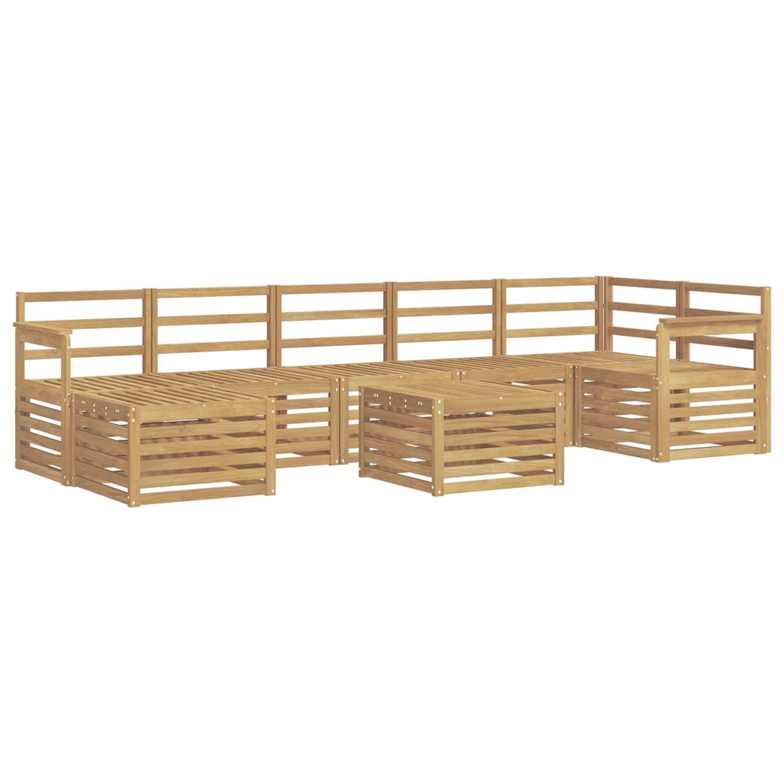 vidaXL Outdoor-Sofagarnitur 8 pcs Weiß 59 x 59 x 37 cm