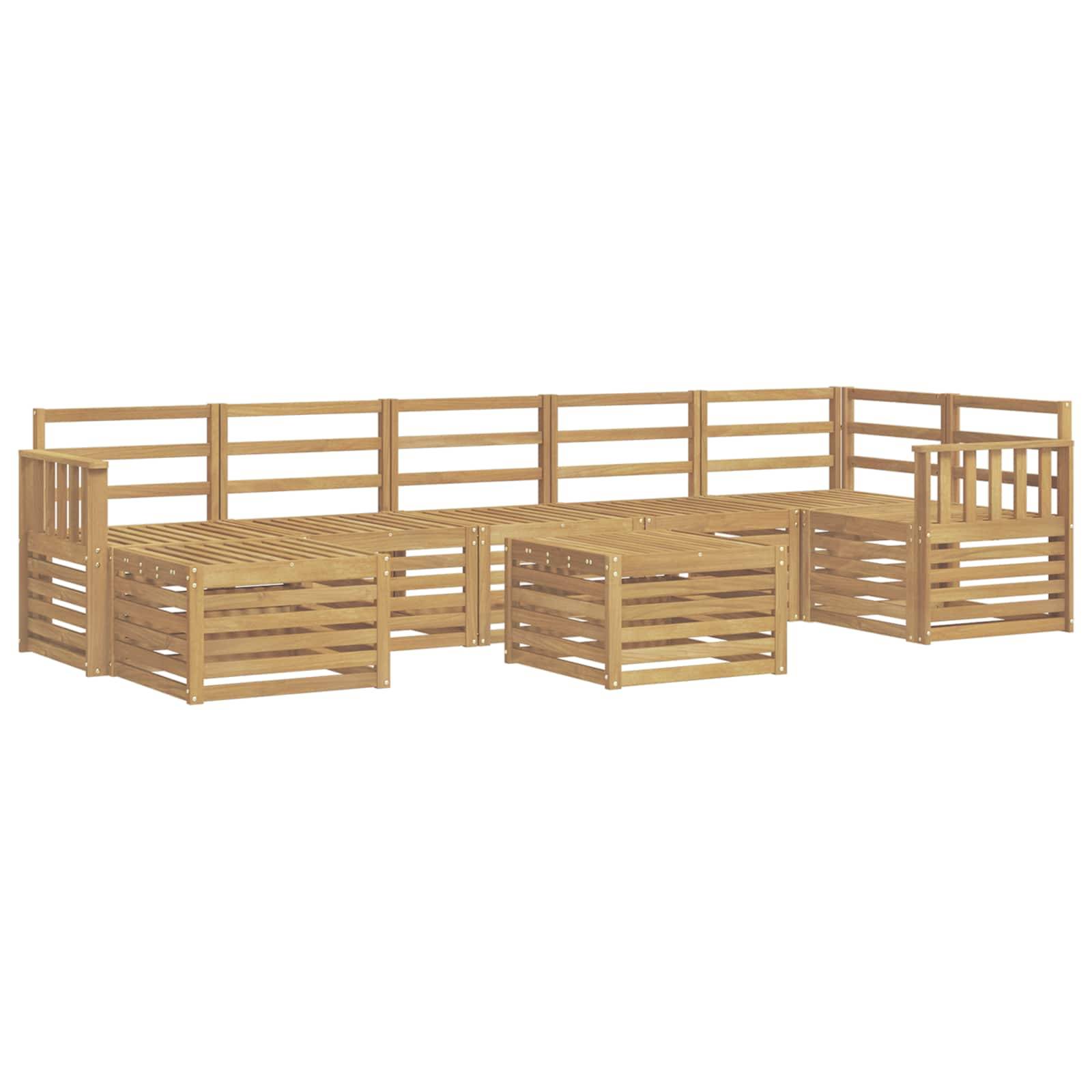 vidaXL Outdoor-Sofagarnitur 8 pcs Weiß 59 x 59 x 37 cm