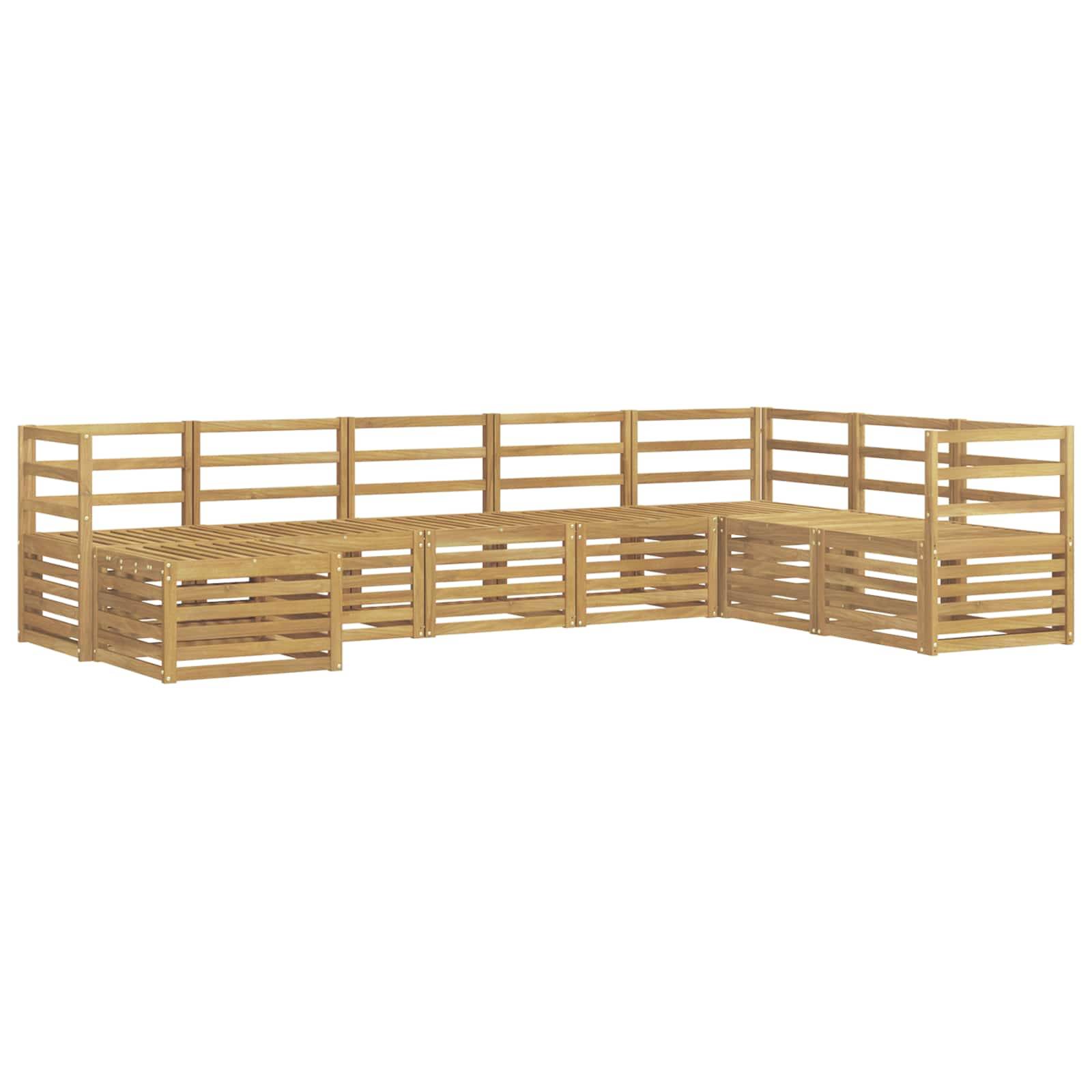 vidaXL Outdoor-Sofagarnitur 8 pcs Weiß 304 x 185,5 x 73 cm