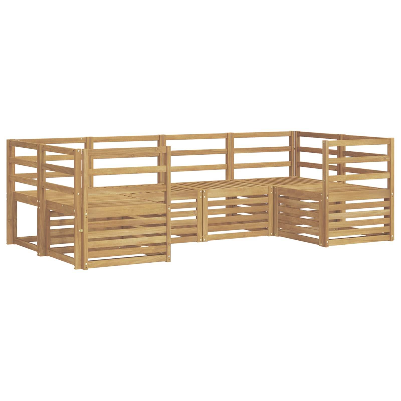 vidaXL Outdoor-Sofagarnitur 6 pcs Weiß 245 x 126,5 x 73 cm