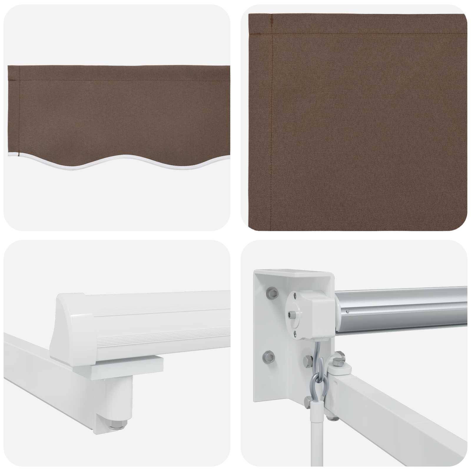 vidaXL Ausziehbare Markise Taupe 3,5 x 2,5 m