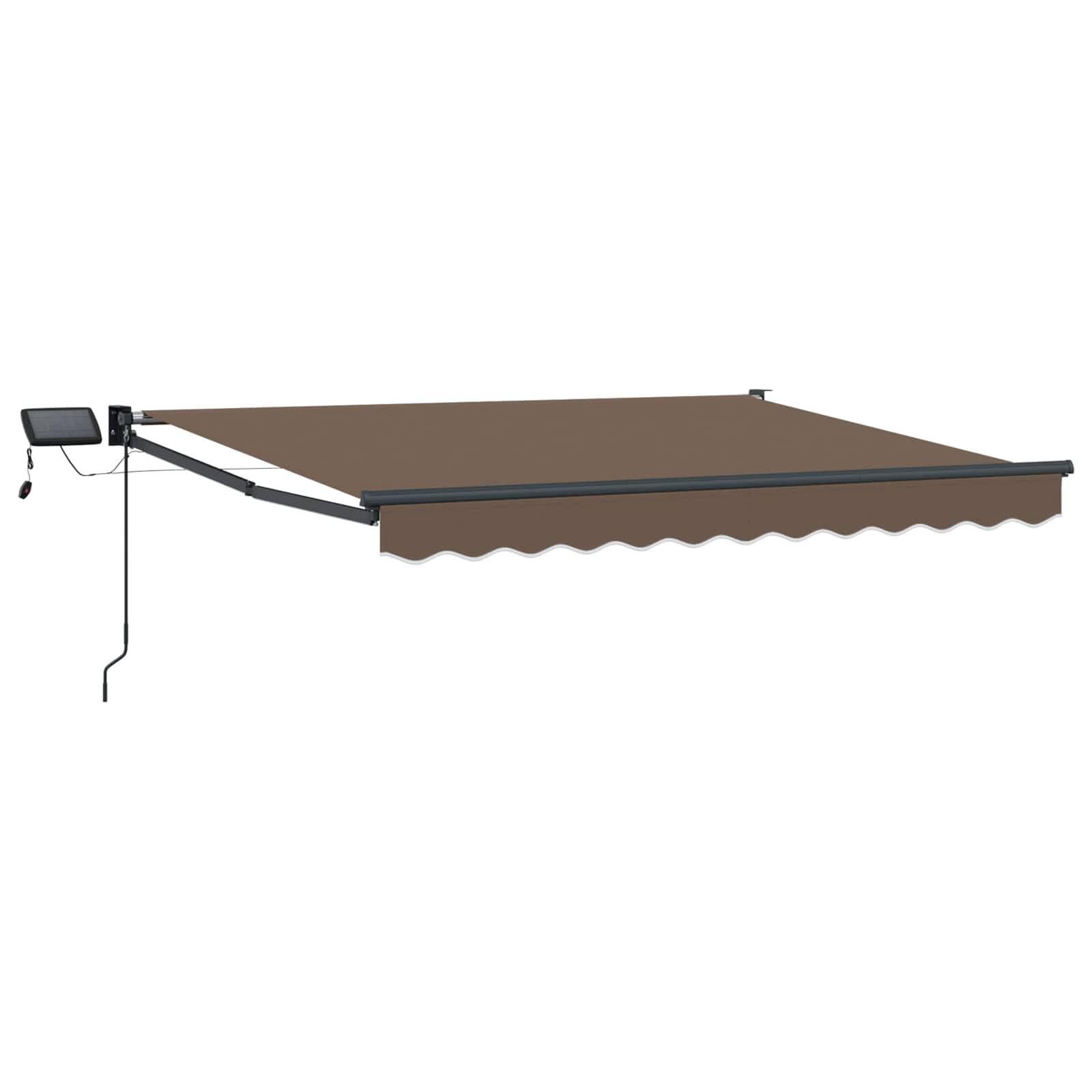 vidaXL Manuelle Gelenkarmmarkise mit LEDs Taupe