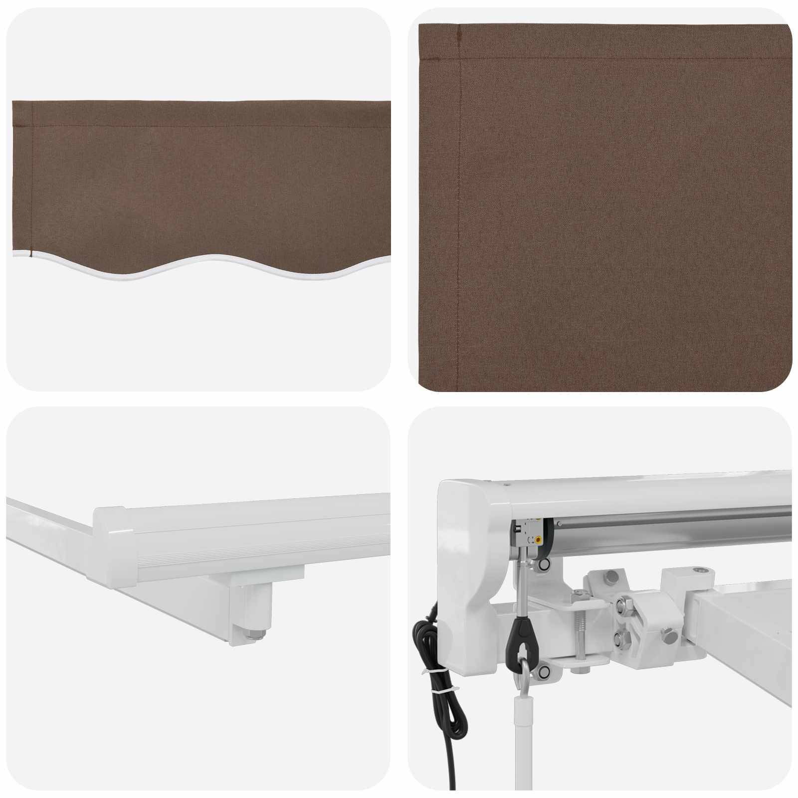 vidaXL Einziehbare Markise Taupe 4 x 2 m Polyester und Aluminium