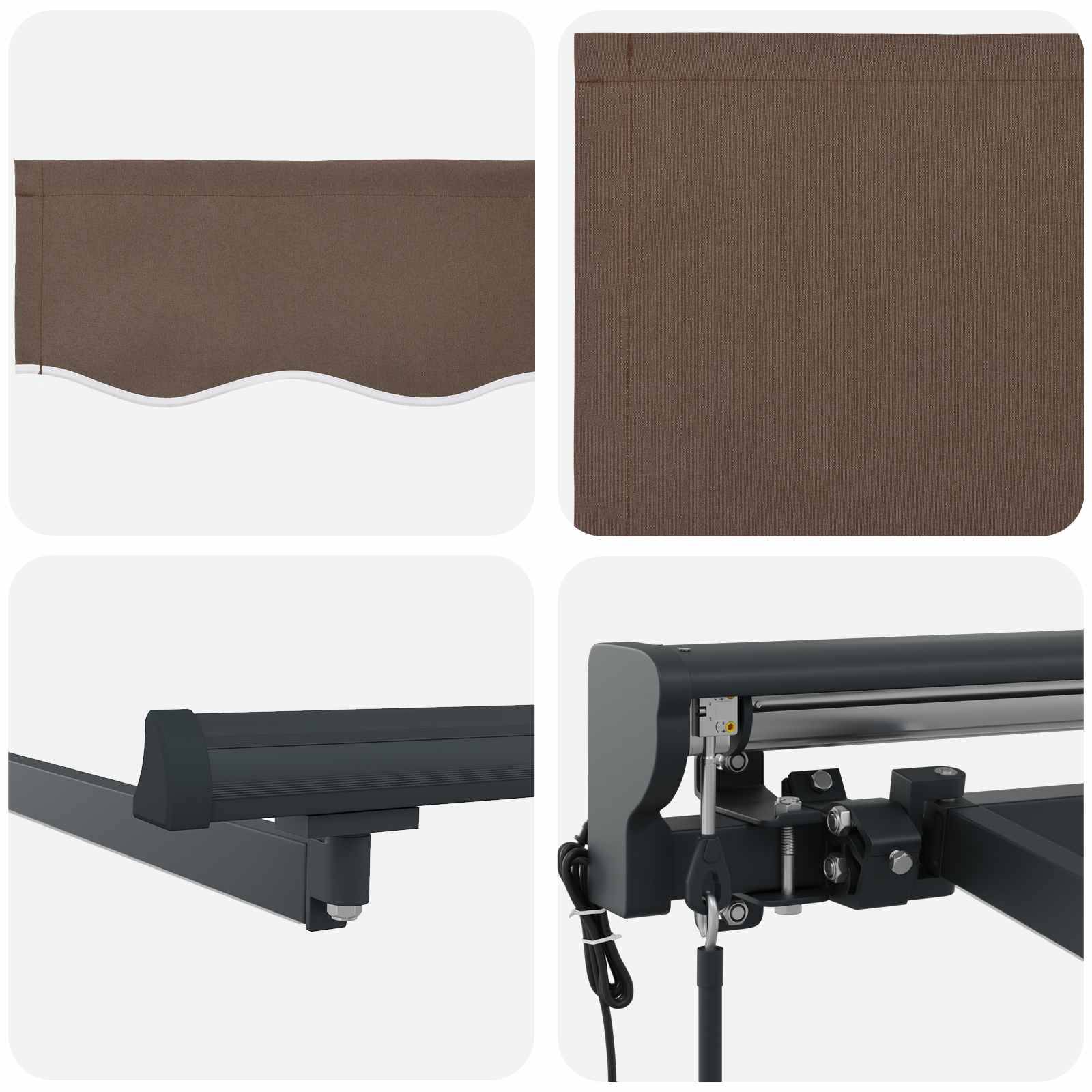 vidaXL Elektrische ausziehbare Markise Taupe 5 x 3,5 m