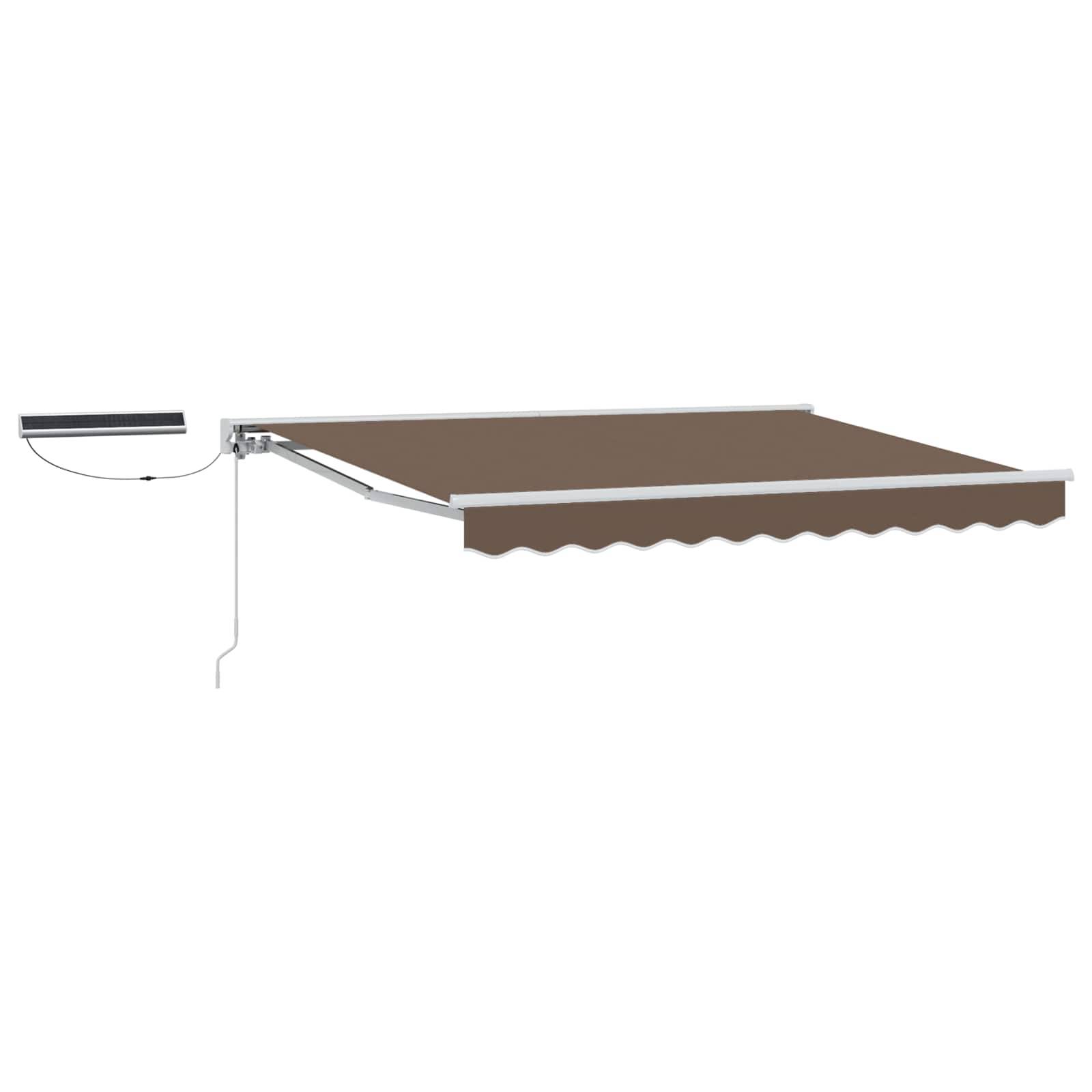 vidaXL Elektrische ausziehbare Markise Taupe 3,5 x 2 m